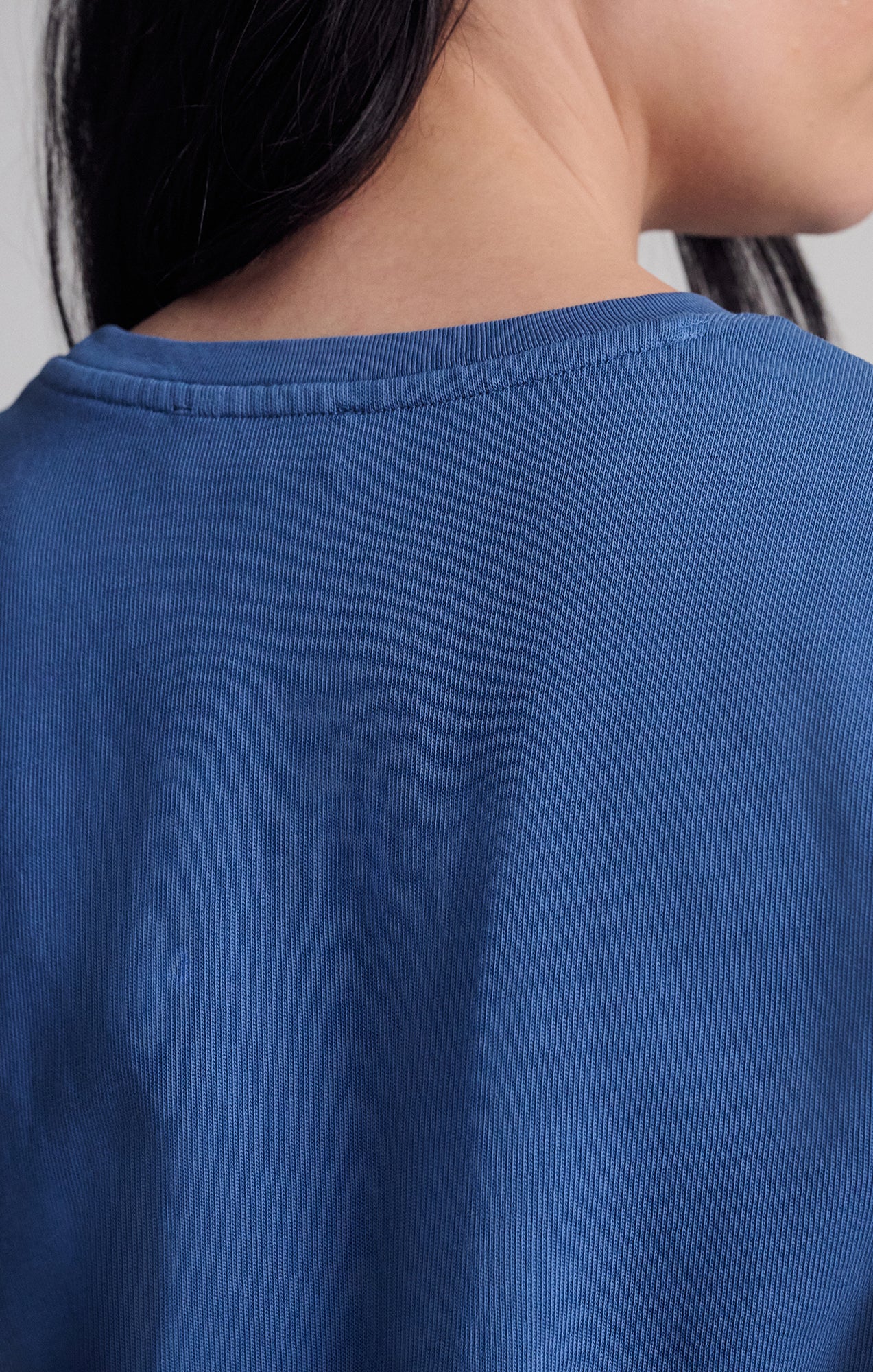 SHORT SLEEVE CREW NECK T-SHIRT IN HORIZON BLUE - Mavi Jeans