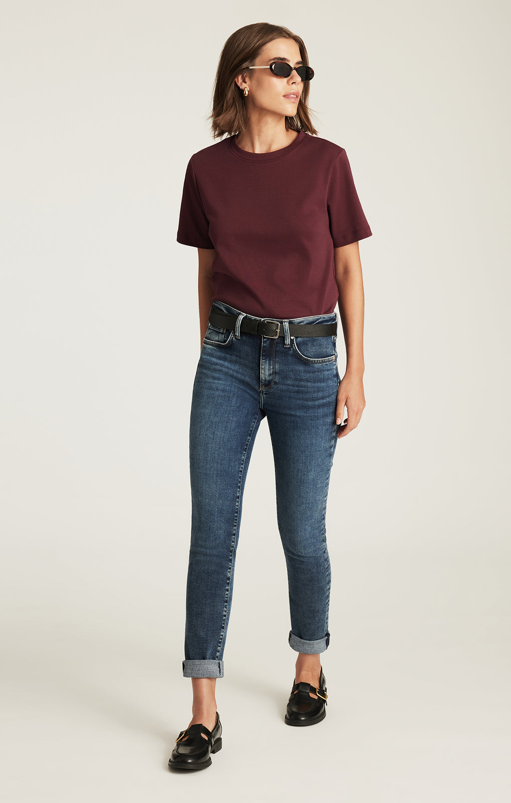 KATHLEEN SLIM BOYFRIEND IN USED BRUSHED FEATHER BLUE - Mavi Jeans