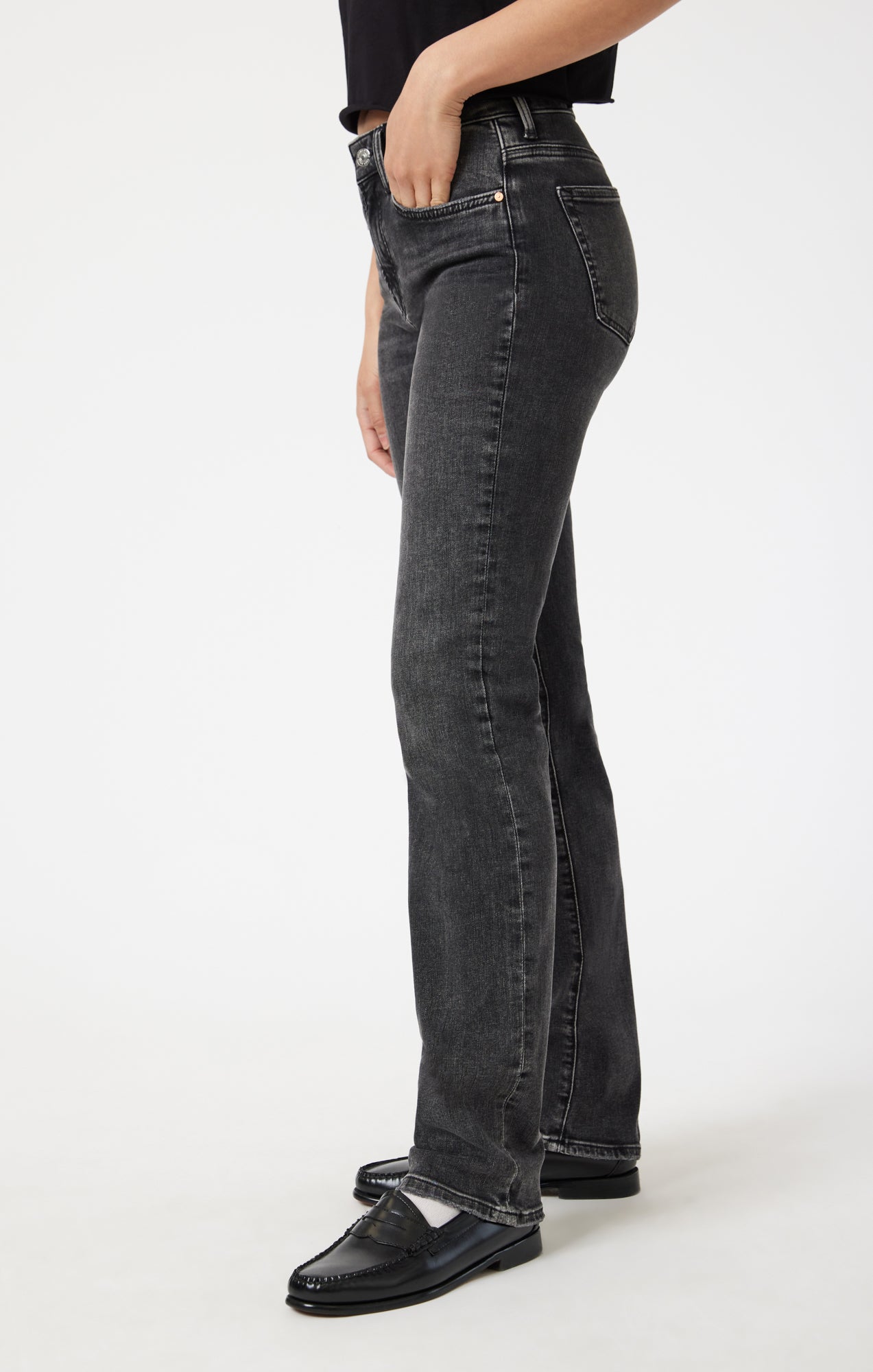 KENDRA STRAIGHT LEG IN SMOKE BRUSHED FLEX BLUE - Mavi Jeans