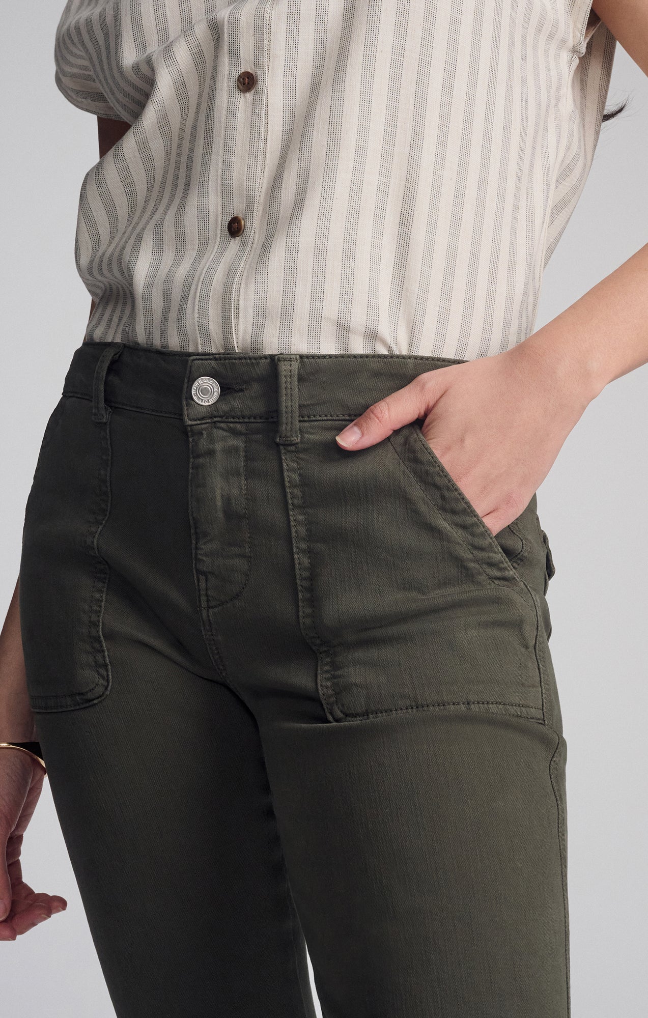 IVY SLIM CARGO IN MILITARY GREEN FLEX BLUE - Mavi Jeans