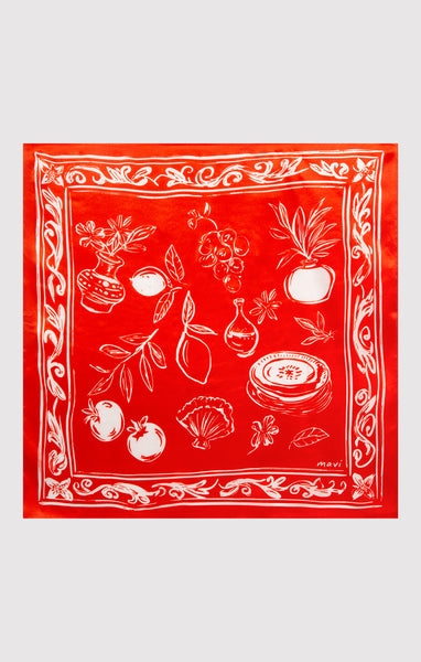 Mavi Women's Small Silk Picnic Bandana In Red – Mavi Jeans