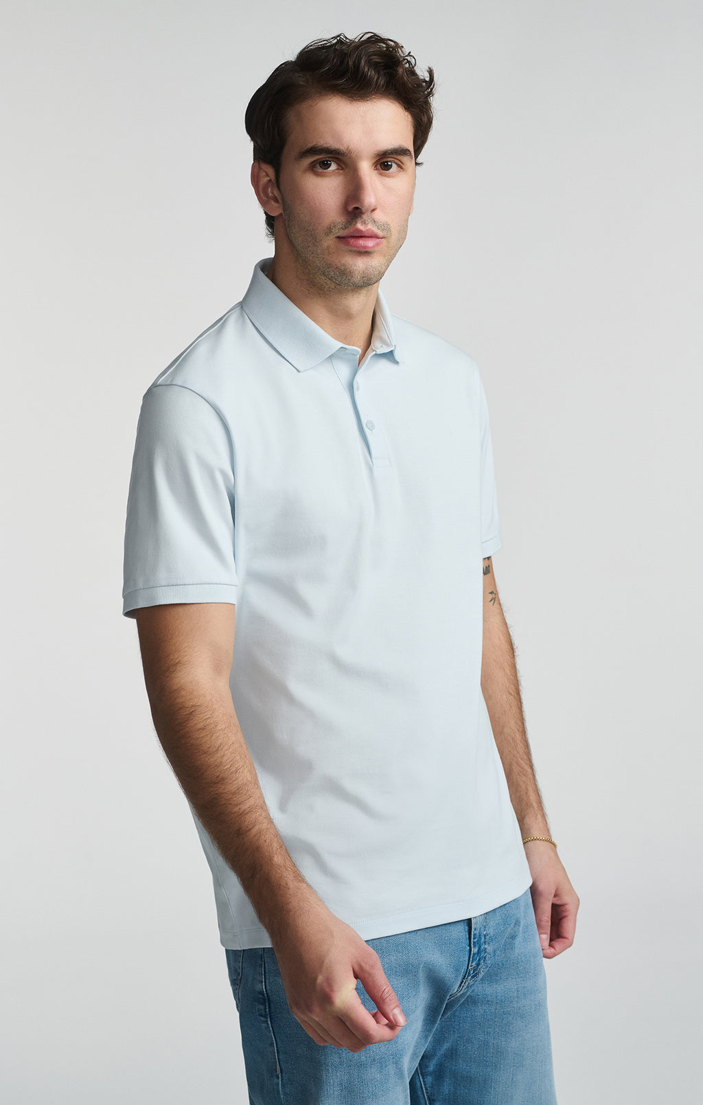 ATHLETIC POLO SHIRT IN ILLUSION BLUE - Mavi Jeans