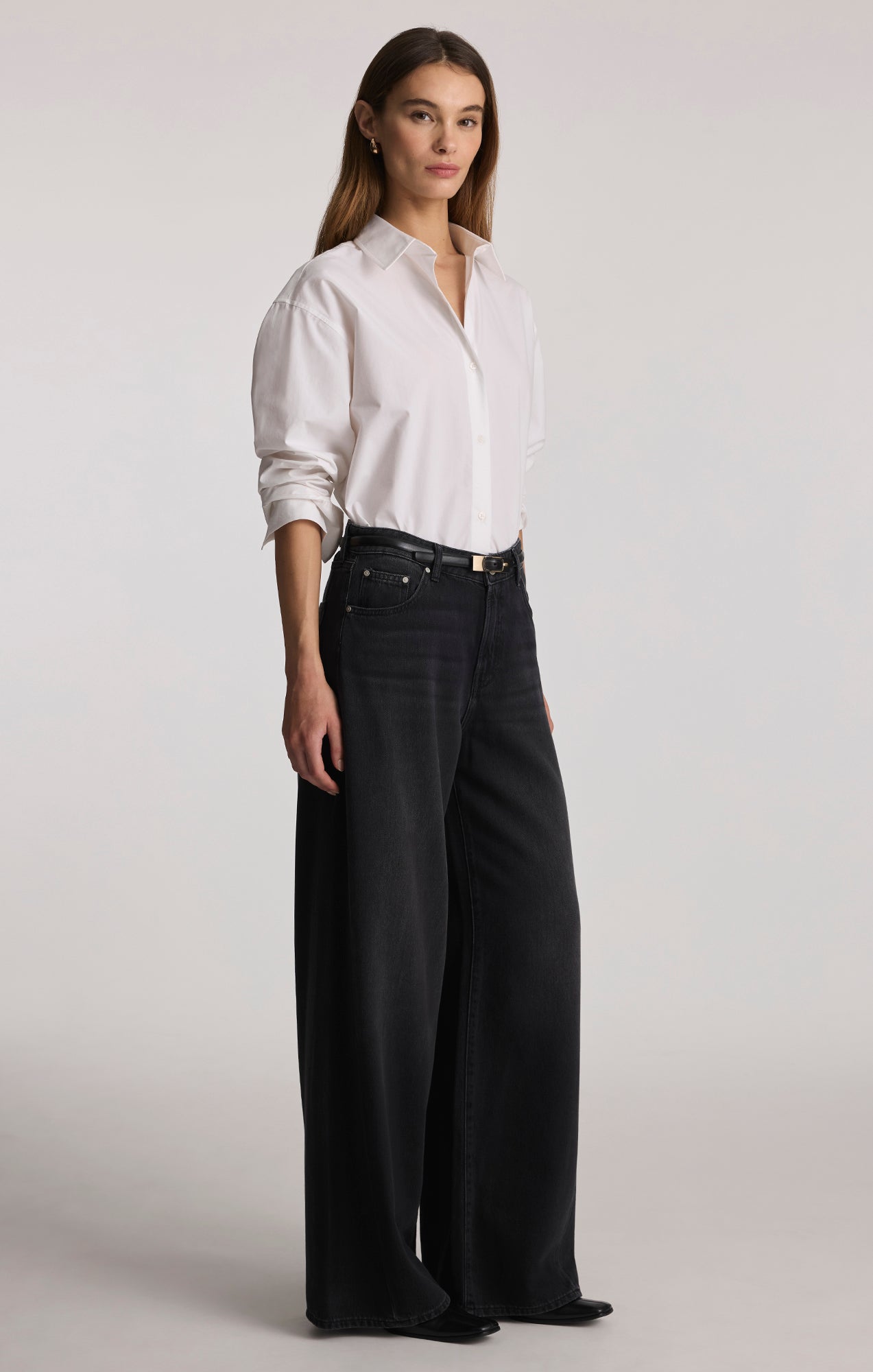 SIENA PALAZZO WIDE LEG IN DARK SMOKE WELL BLUE - Mavi Jeans