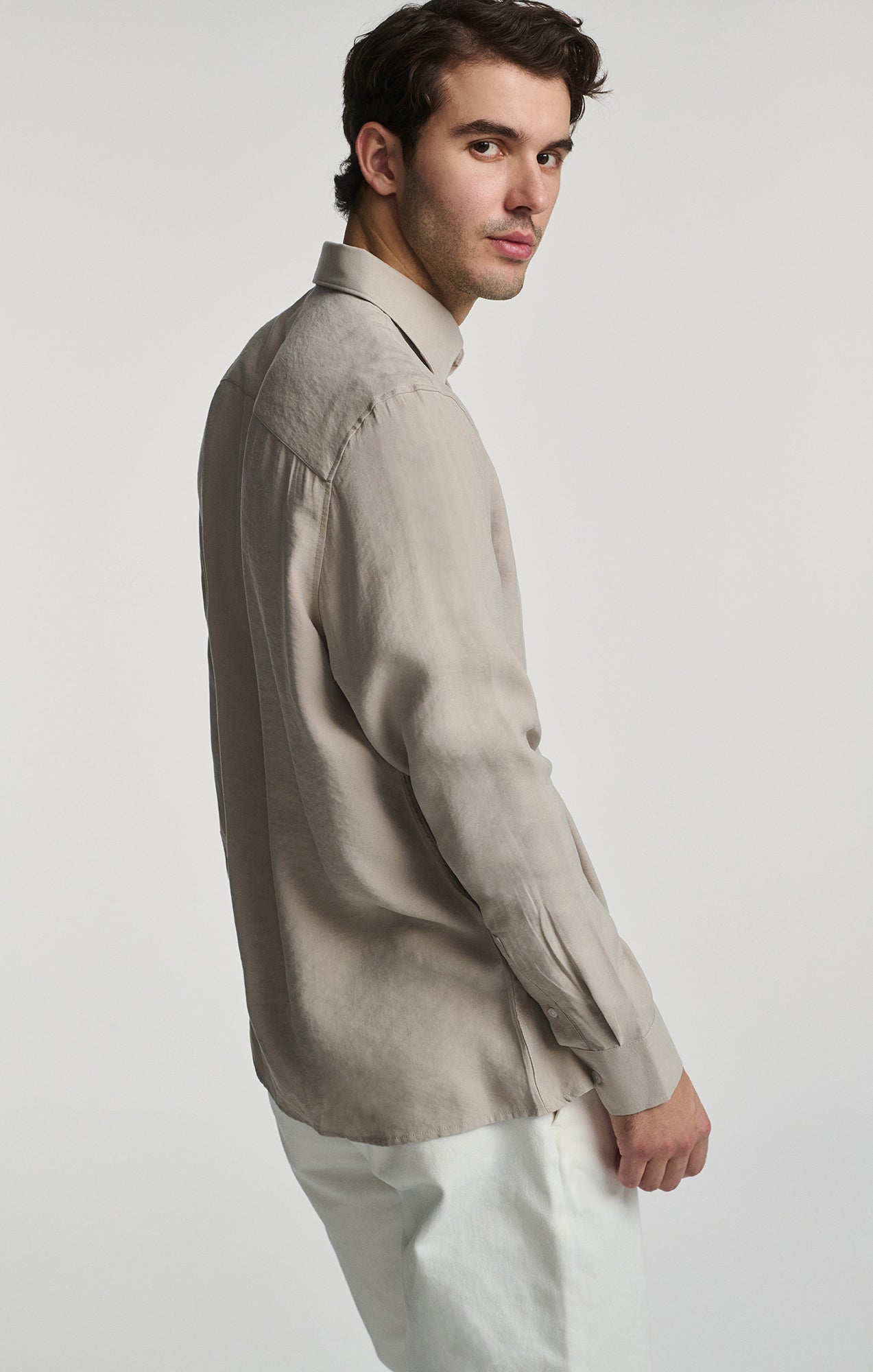 LONG SLEEVE BUTTON-UP SHIRT IN PALOMA - Mavi Jeans