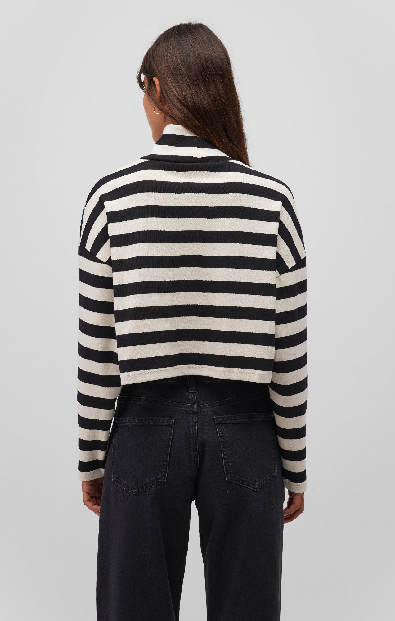 Mavi Women's Long Sleeve Turtleneck Crop Top