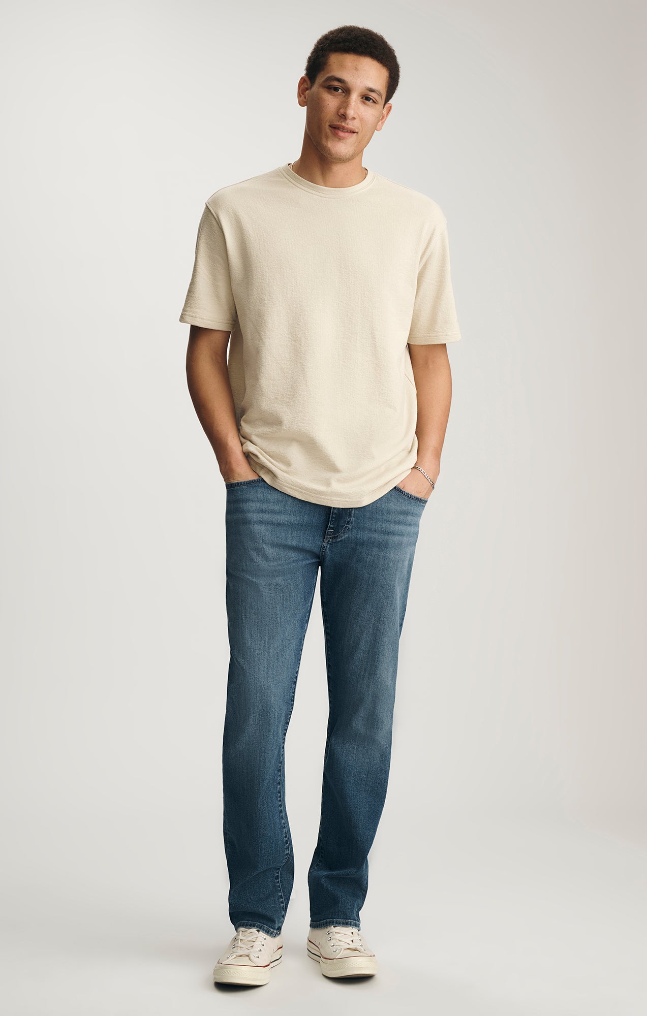 CREW NECK T-SHIRT IN OVERCAST - Mavi Jeans