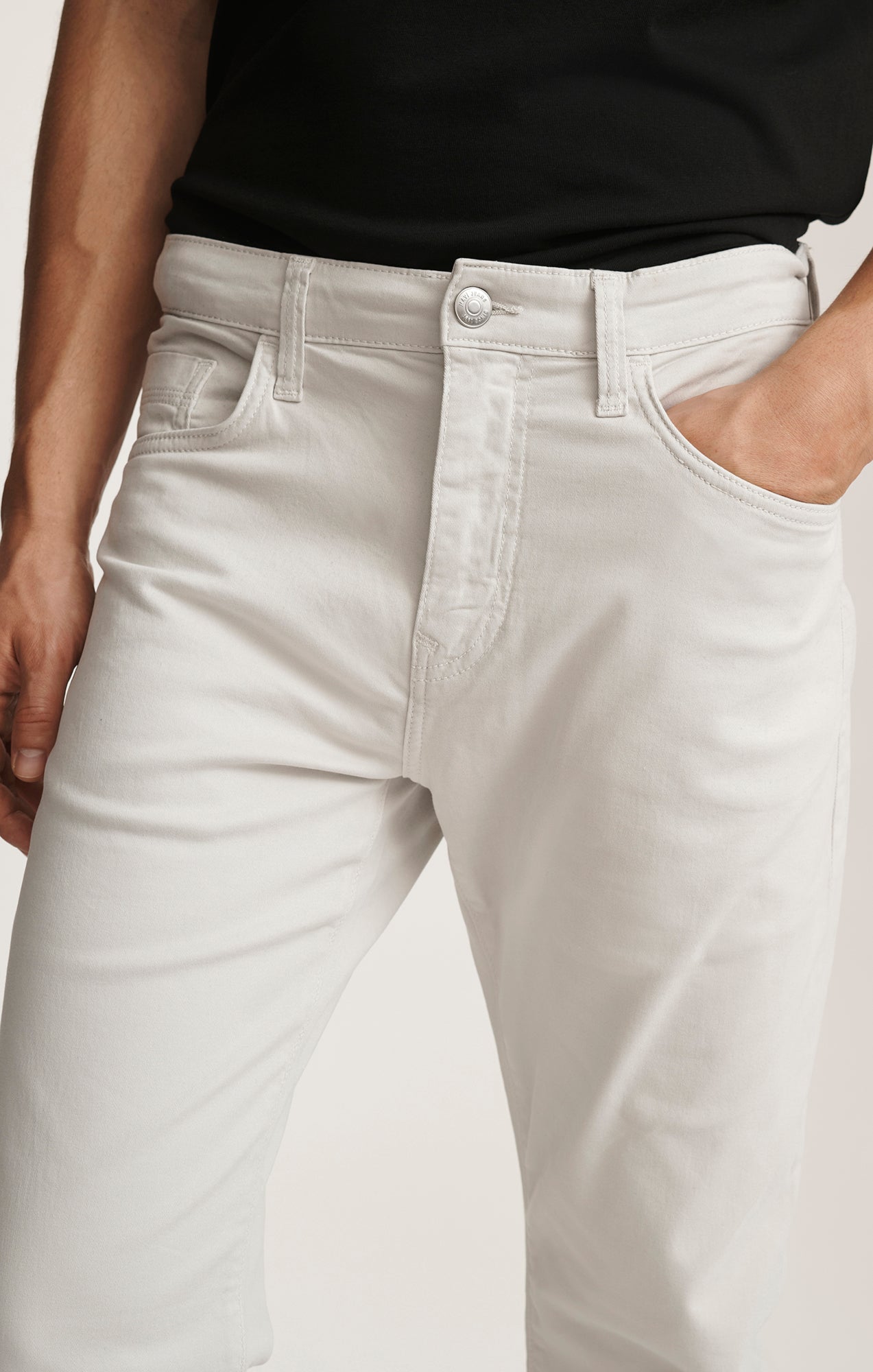 Mavi Men's Zach Straight Leg In Oyster Mushroom Casual Twill