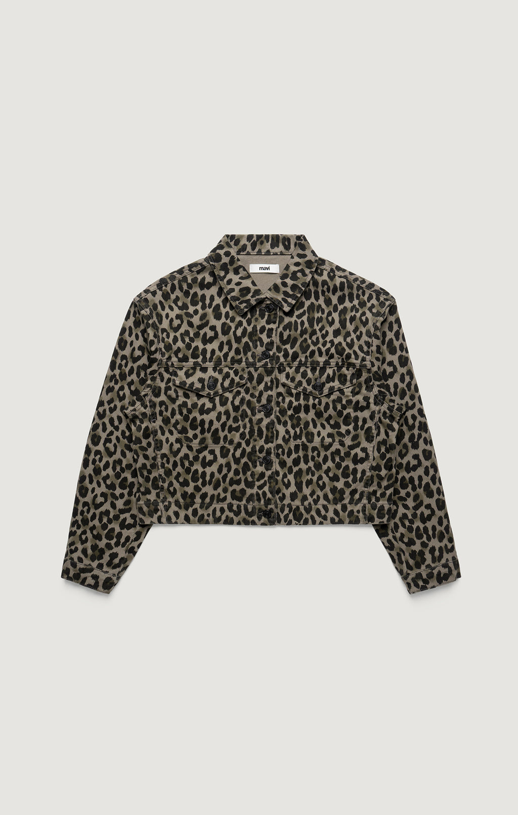 MAREN CROP JACKET IN GREEN LEO DENIM - Mavi Jeans