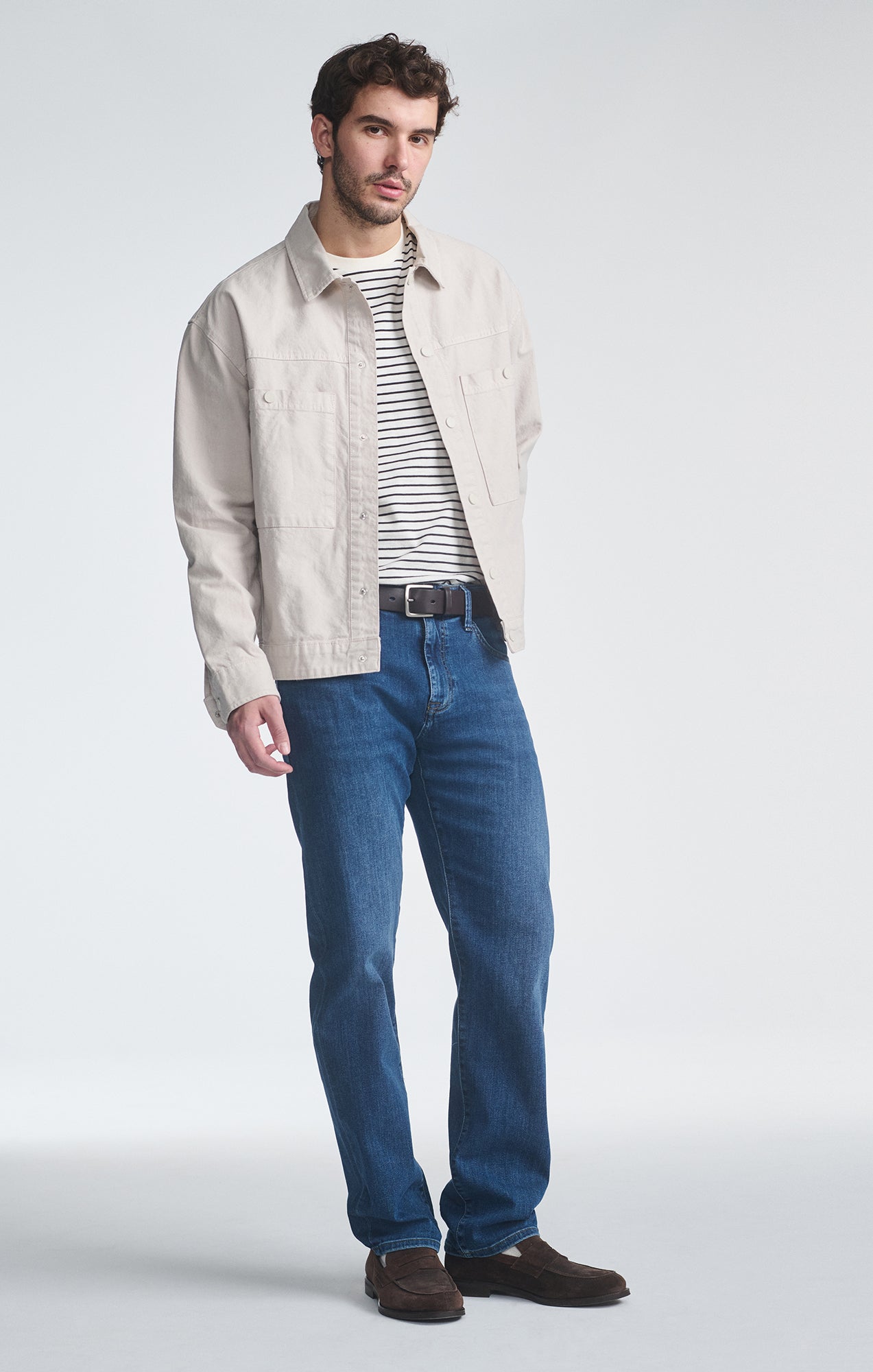 Mavi Men's Zach Straight Leg In Deep Brushed Williamsburg – Mavi Jeans