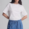 SPORTY LUXE CREW NECK T-SHIRT IN WHITE - Mavi Jeans