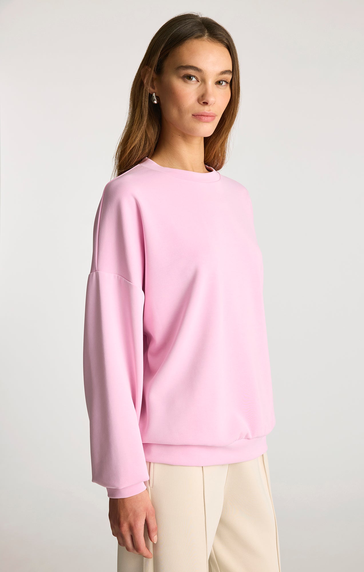 LUXE TOUCH TENCEL™ SWEATSHIRT IN LILAC SACHET - Mavi Jeans