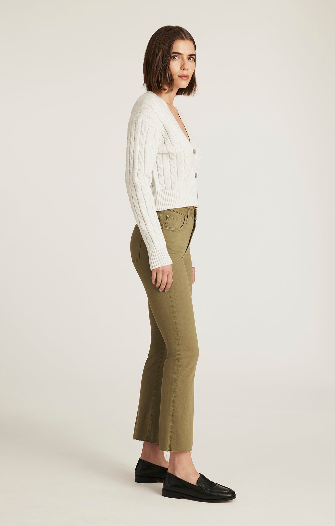 ANIKA CROPPED FLARE IN OLIVE FLEX BLUE - Mavi Jeans