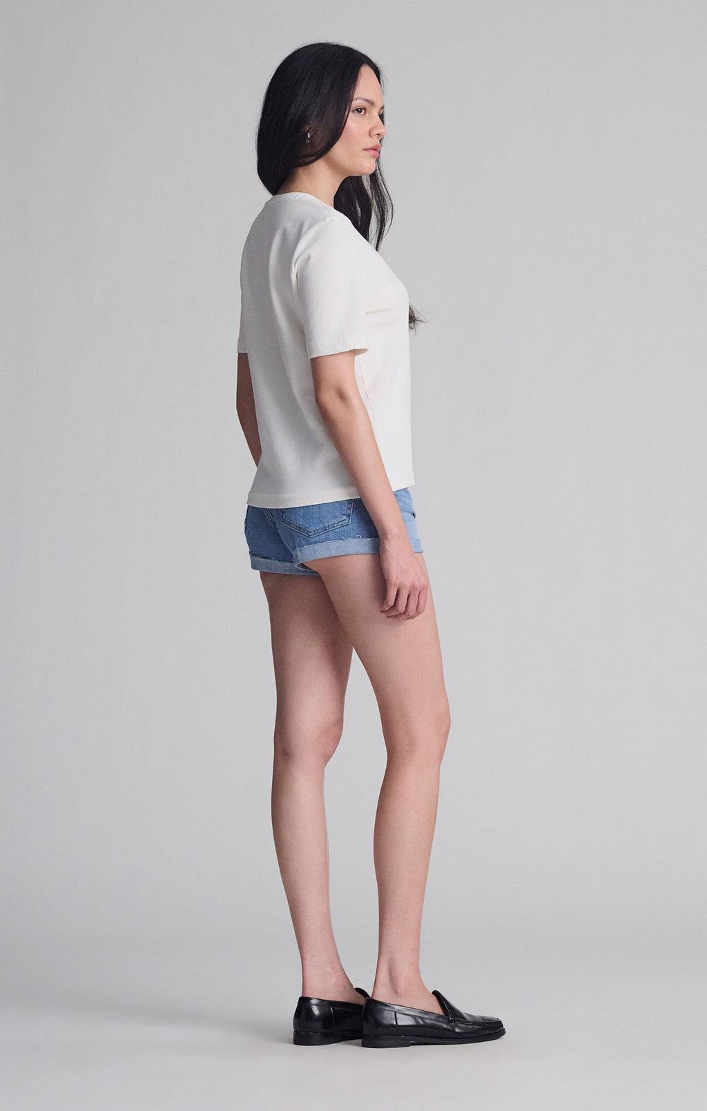 SHORT SLEEVE CREW NECK T-SHIRT IN COCONUT MILK - Mavi Jeans