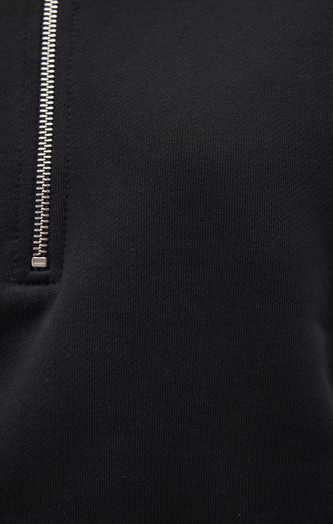 QUARTER ZIP SWEATSHIRT IN BLACK - Mavi Jeans