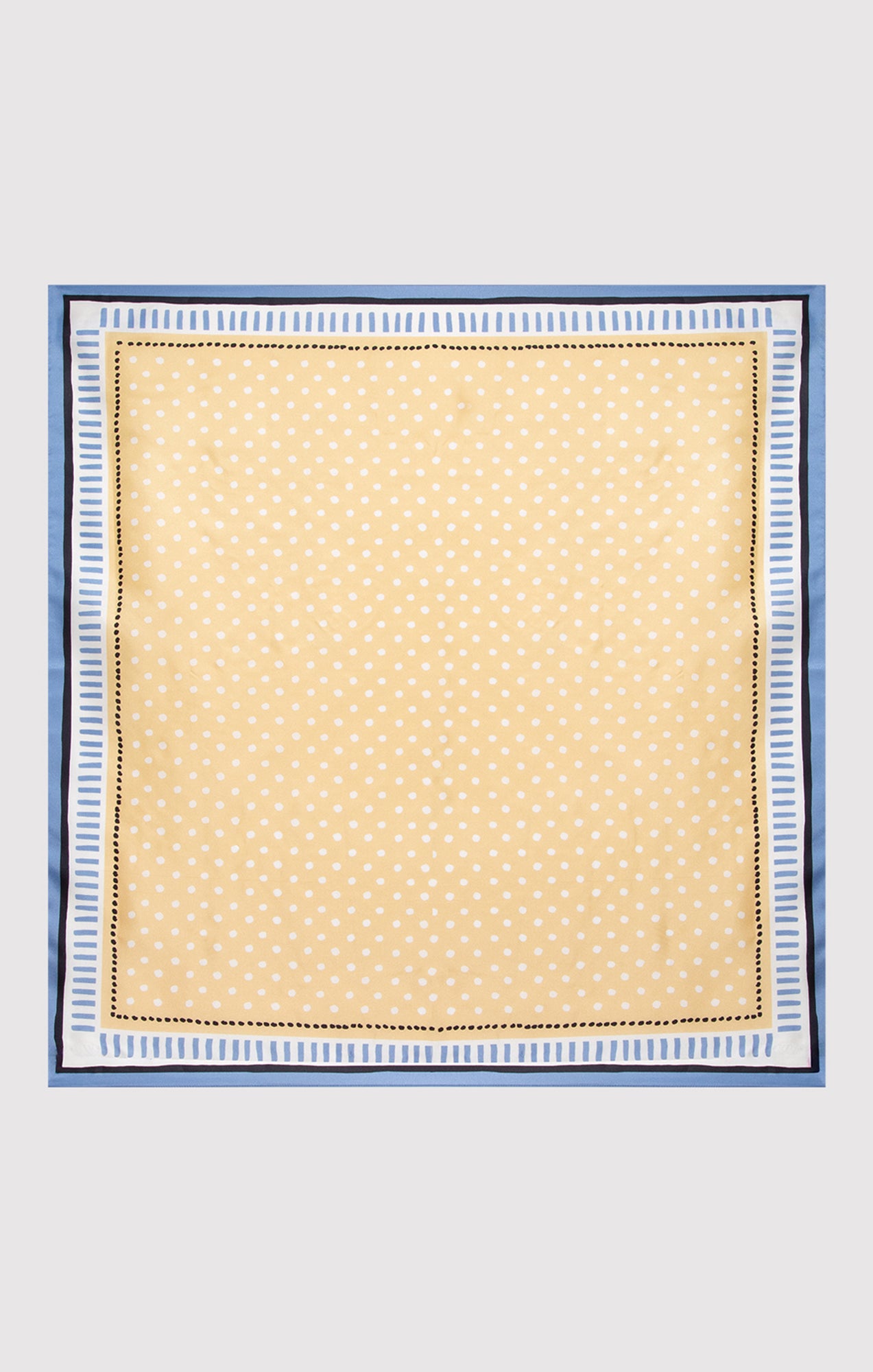 MEDIUM SILK POLKA DOT BANDANA IN PALE BANANA - Mavi Jeans