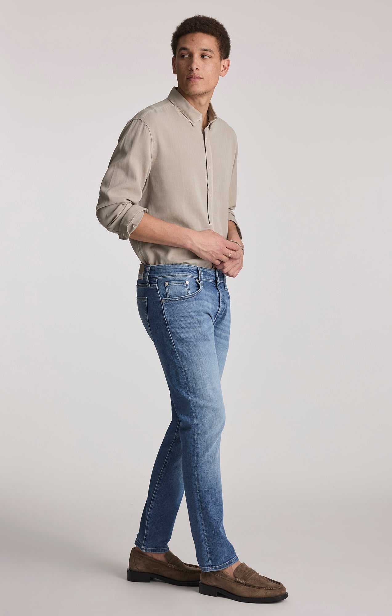 MARCUS SLIM STRAIGHT LEG IN LIGHT USED BRUSHED CLASSIC VINTAGE - Mavi Jeans