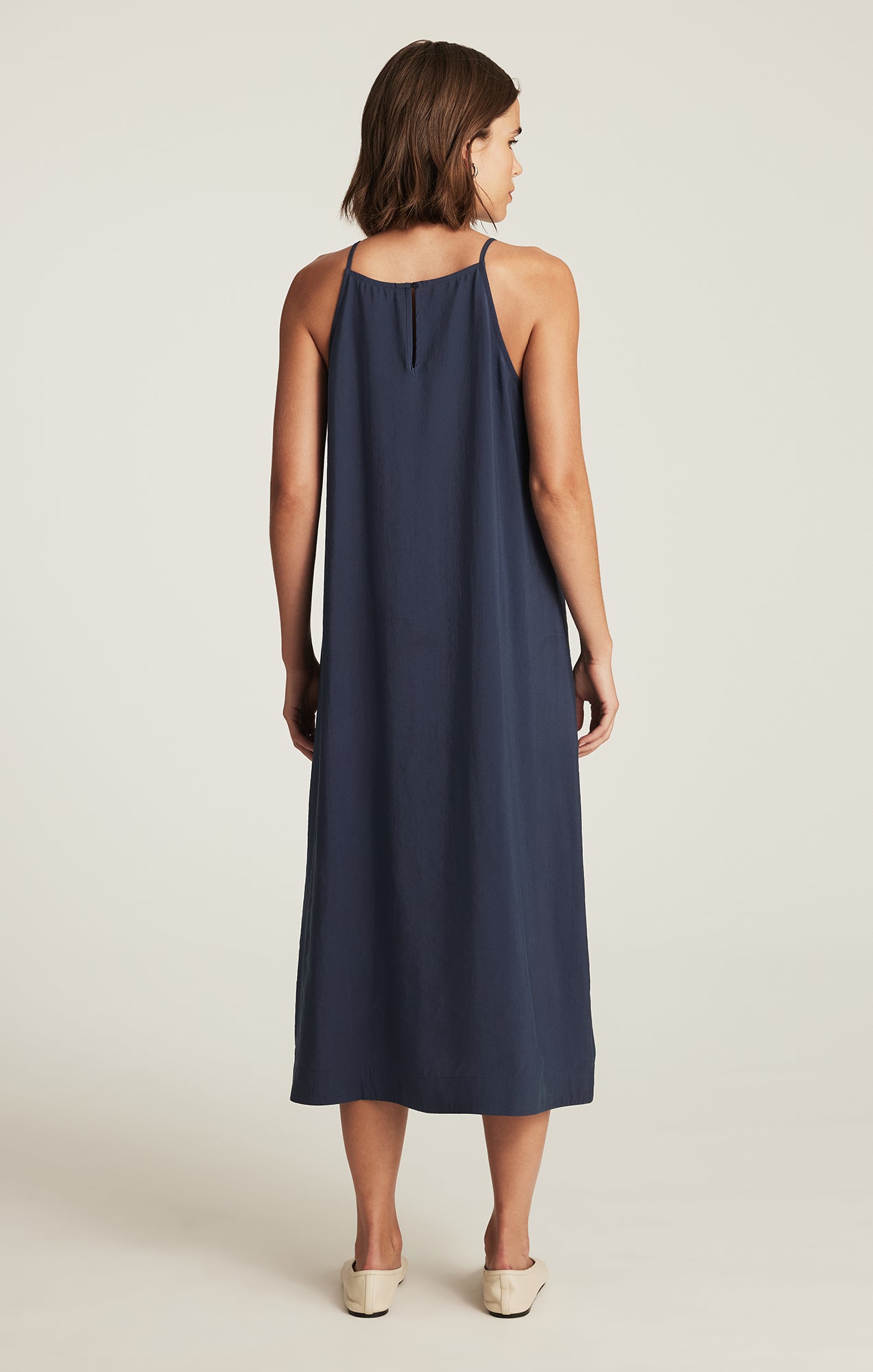 midi dress cami Gingham Knot Front Cami Midi Dress Dusty Blue / M
