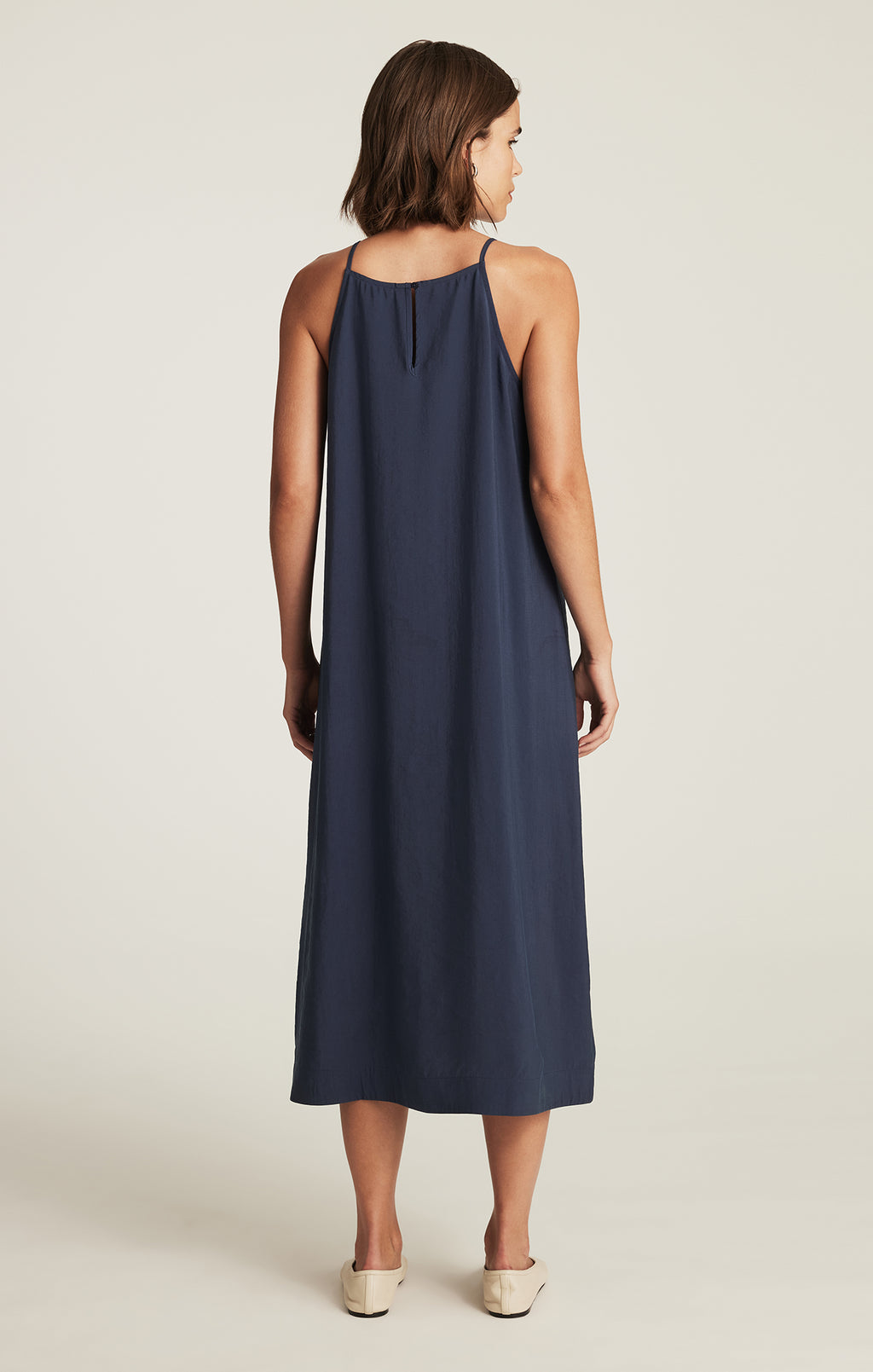 CAMI STRAP MIDI DRESS IN MOOD INDIGO - Mavi Jeans