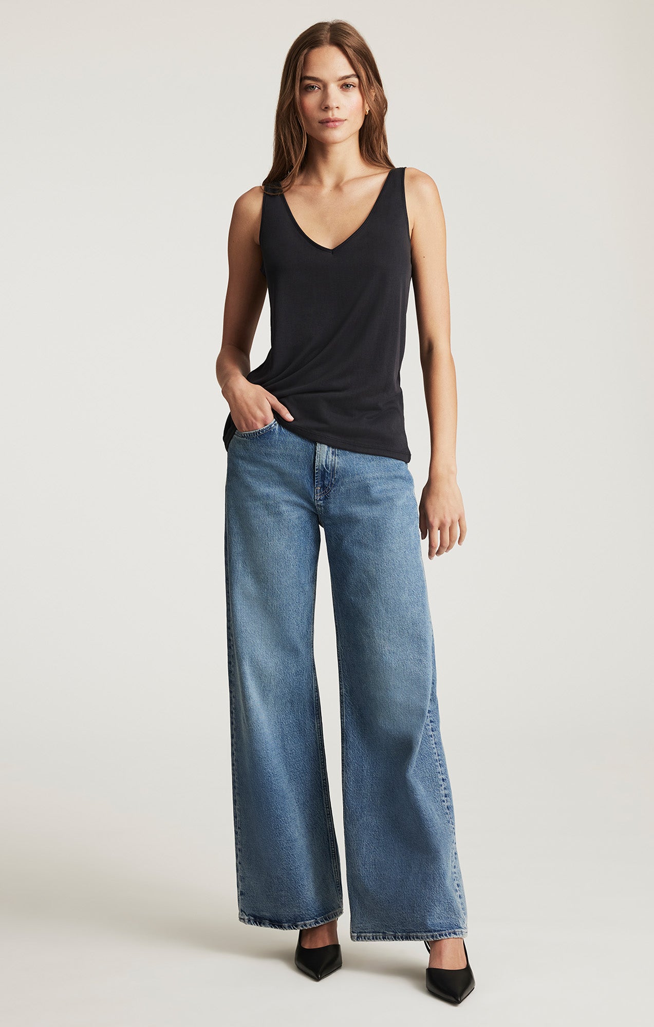 FLORIDA WIDE LEG IN DARK USED CLASSIC BLUE - Mavi Jeans
