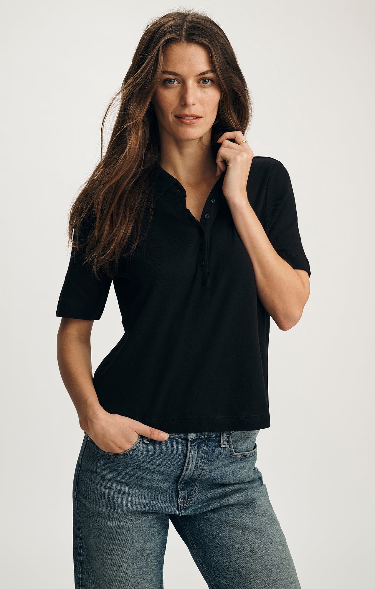 EDITION POLO T-SHIRT IN BLACK