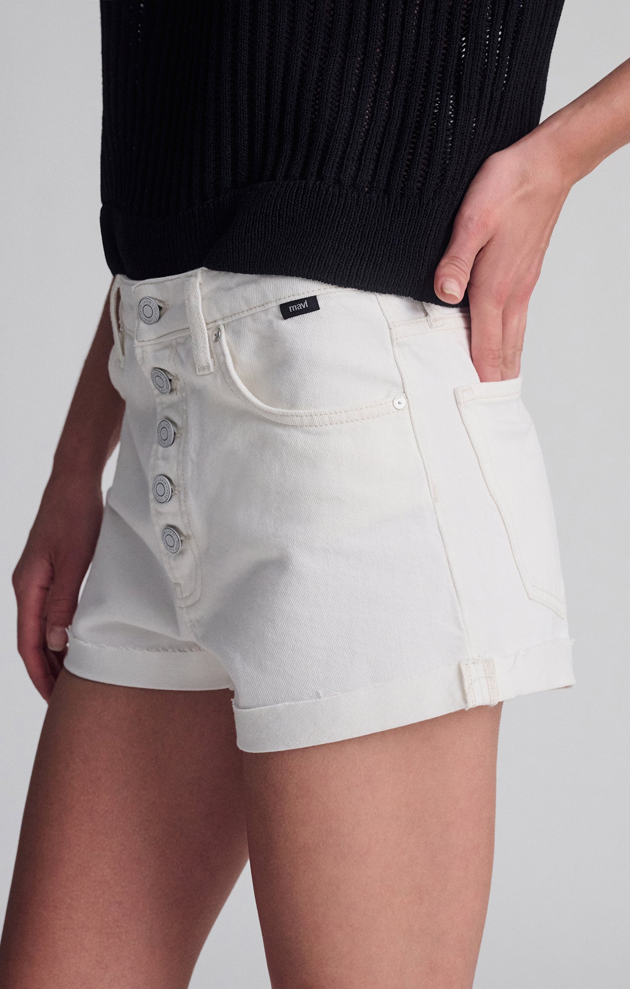 FIORA RELAXED SHORTS IN OFF WHITE 90'S - Mavi Jeans