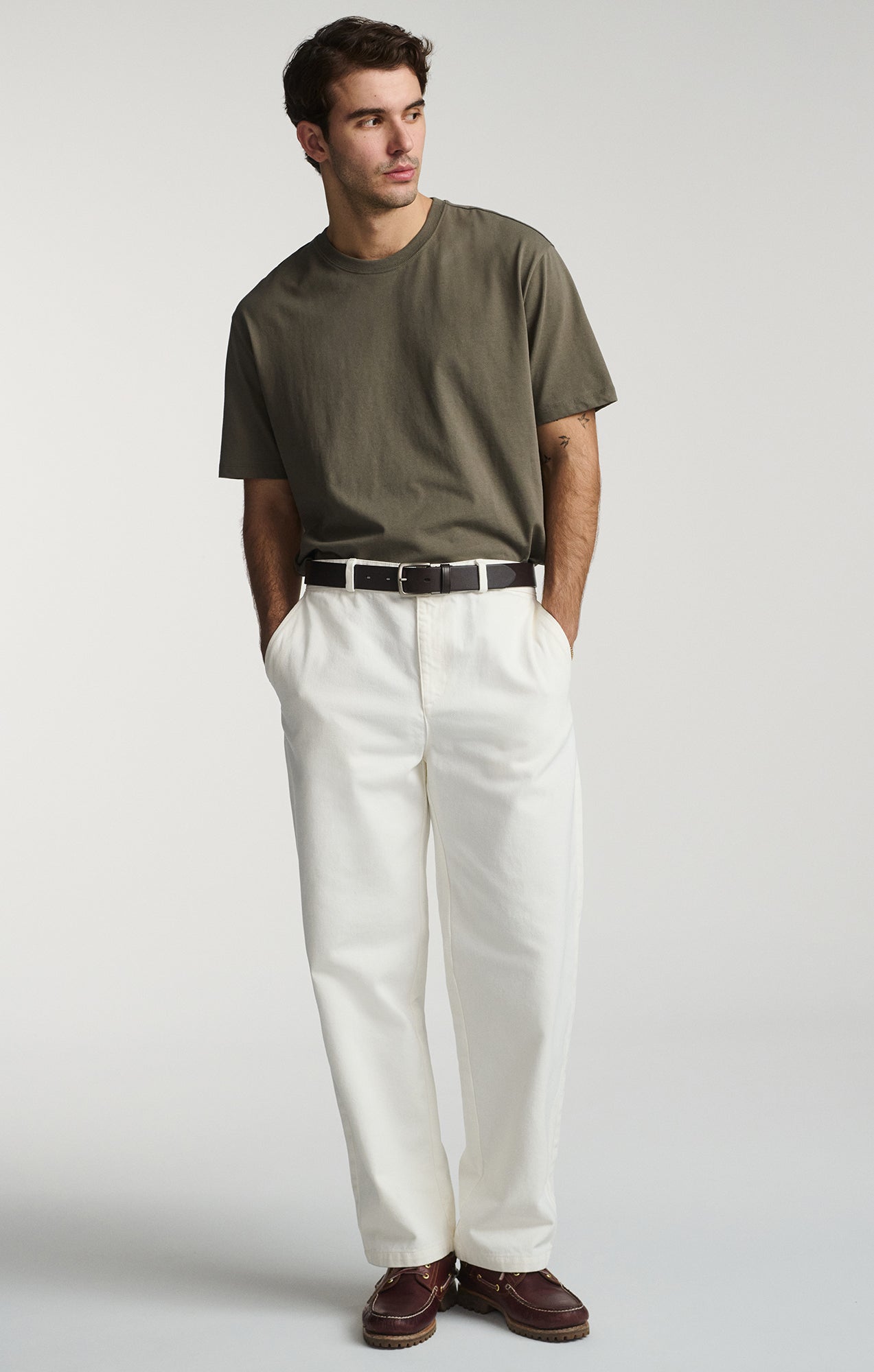 CLASSIC CREW NECK T-SHIRT IN BUNGEE CORD - Mavi Jeans