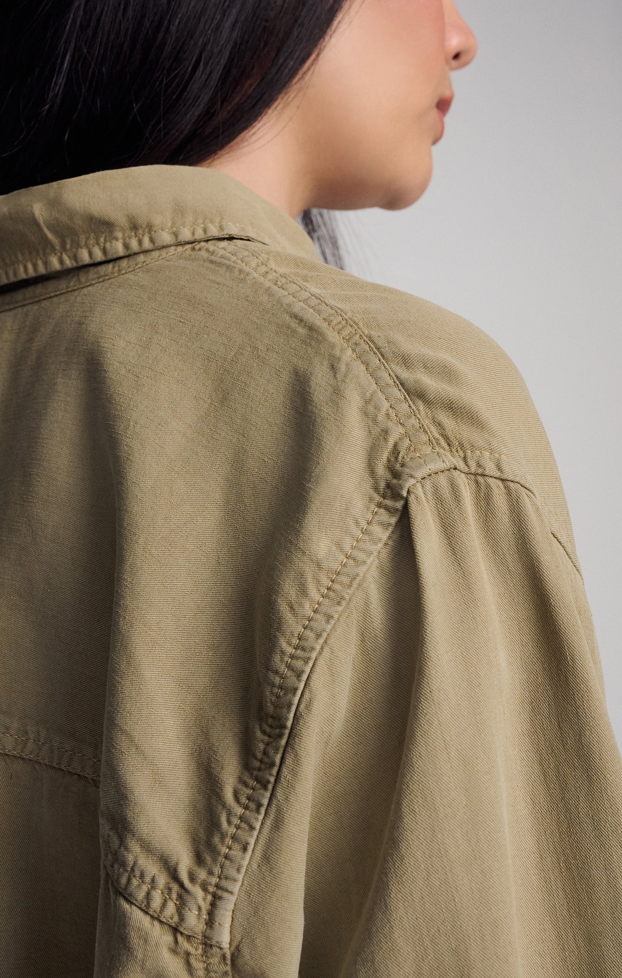 LONG SLEEVE BUTTON-UP SHIRT IN CHINCHILLA - Mavi Jeans