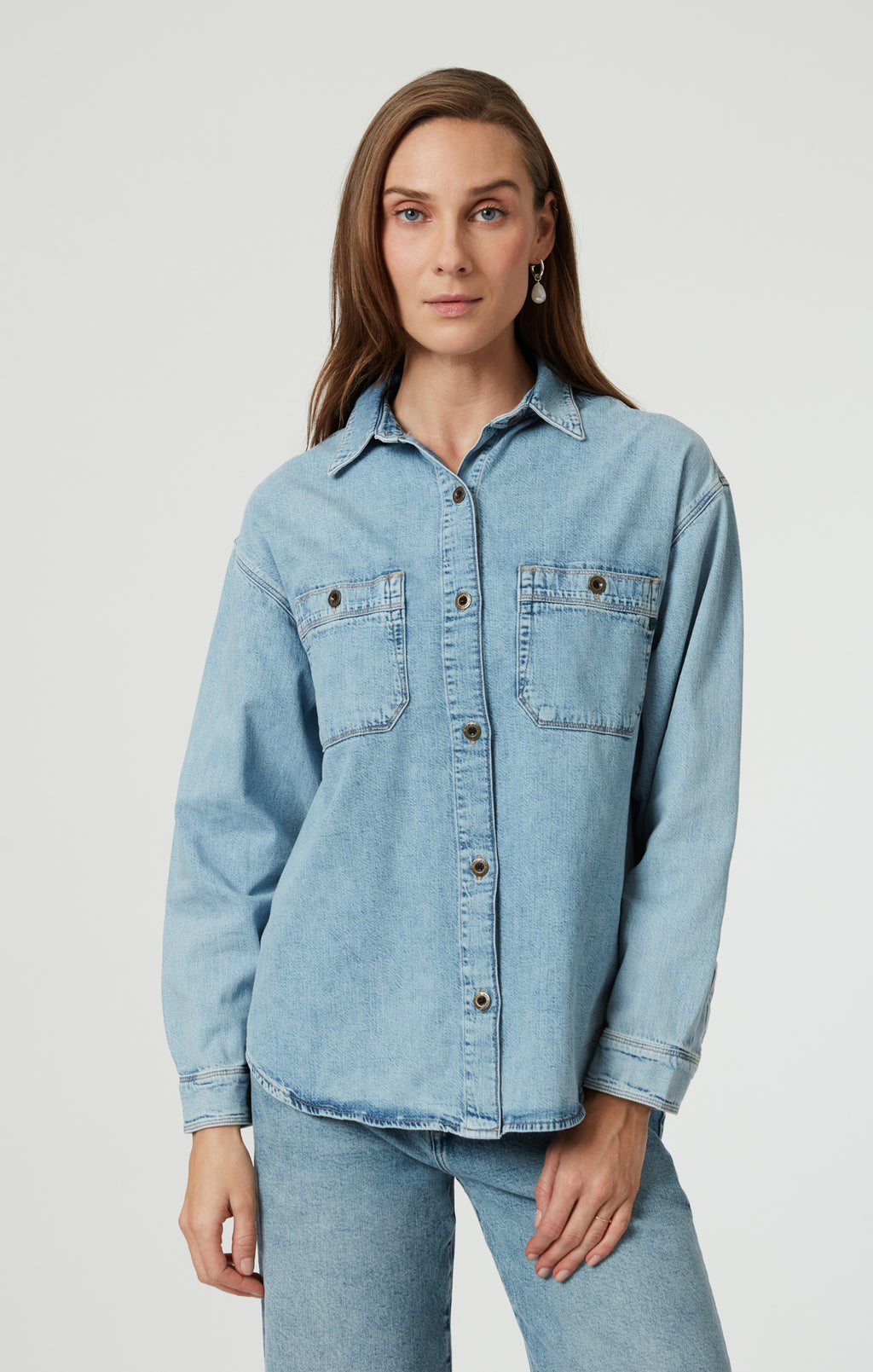 Mavi Women's Susan Denim Shirt In Light Denim