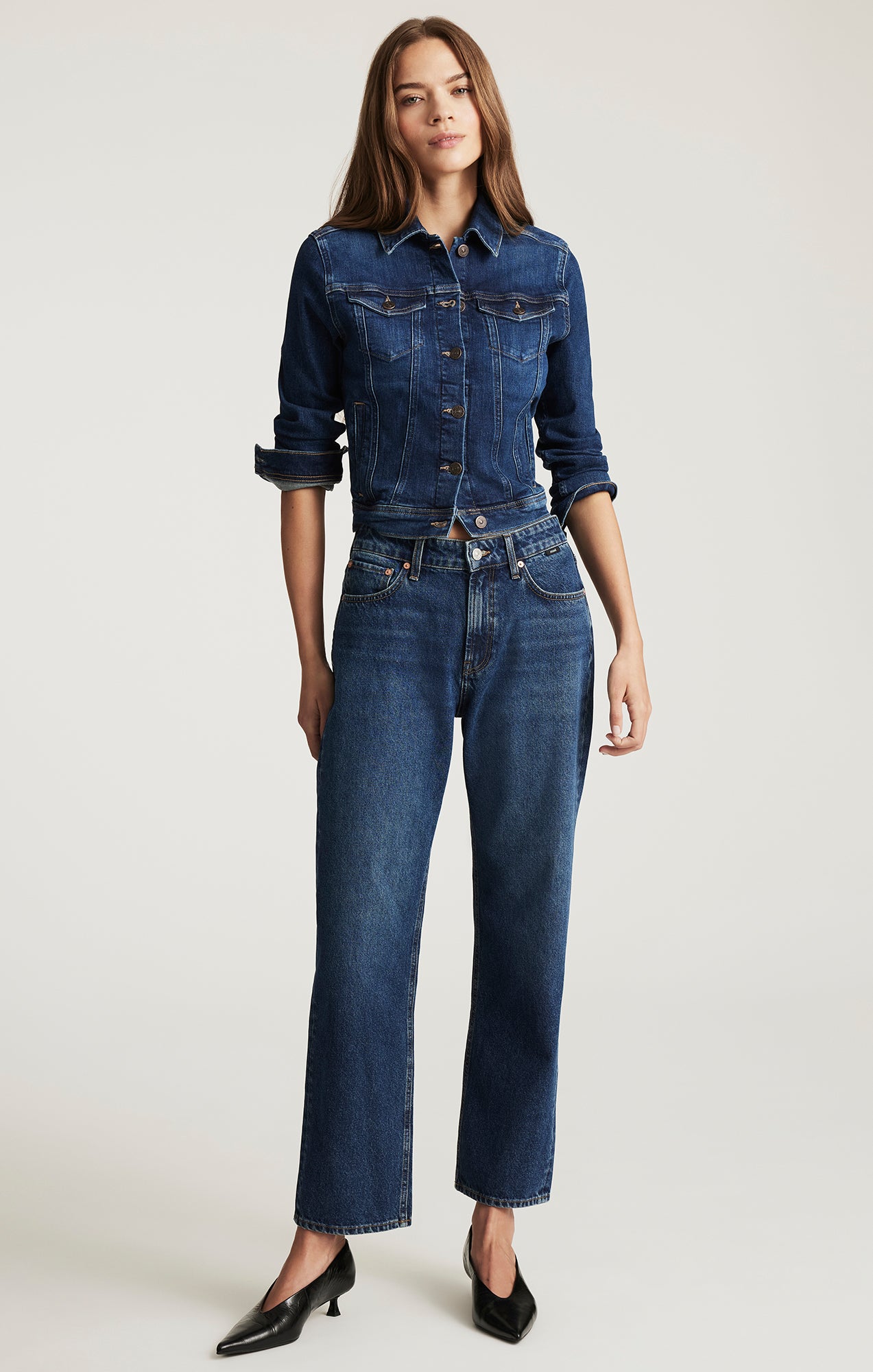 SAVANNAH STRAIGHT LEG IN DEEP BRUSHED CLASSIC DENIM - Mavi Jeans