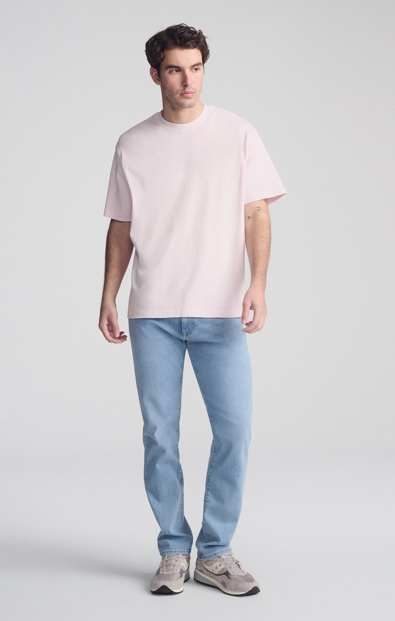 SHORT SLEEVE CREW NECK T-SHIRT IN SHRINKING VIOLET - Mavi Jeans