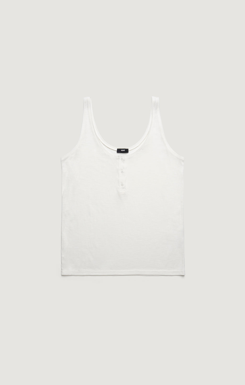 LUXE TOUCH TENCEL™ HENLEY TANK TOP IN ANTIQUE WHITE