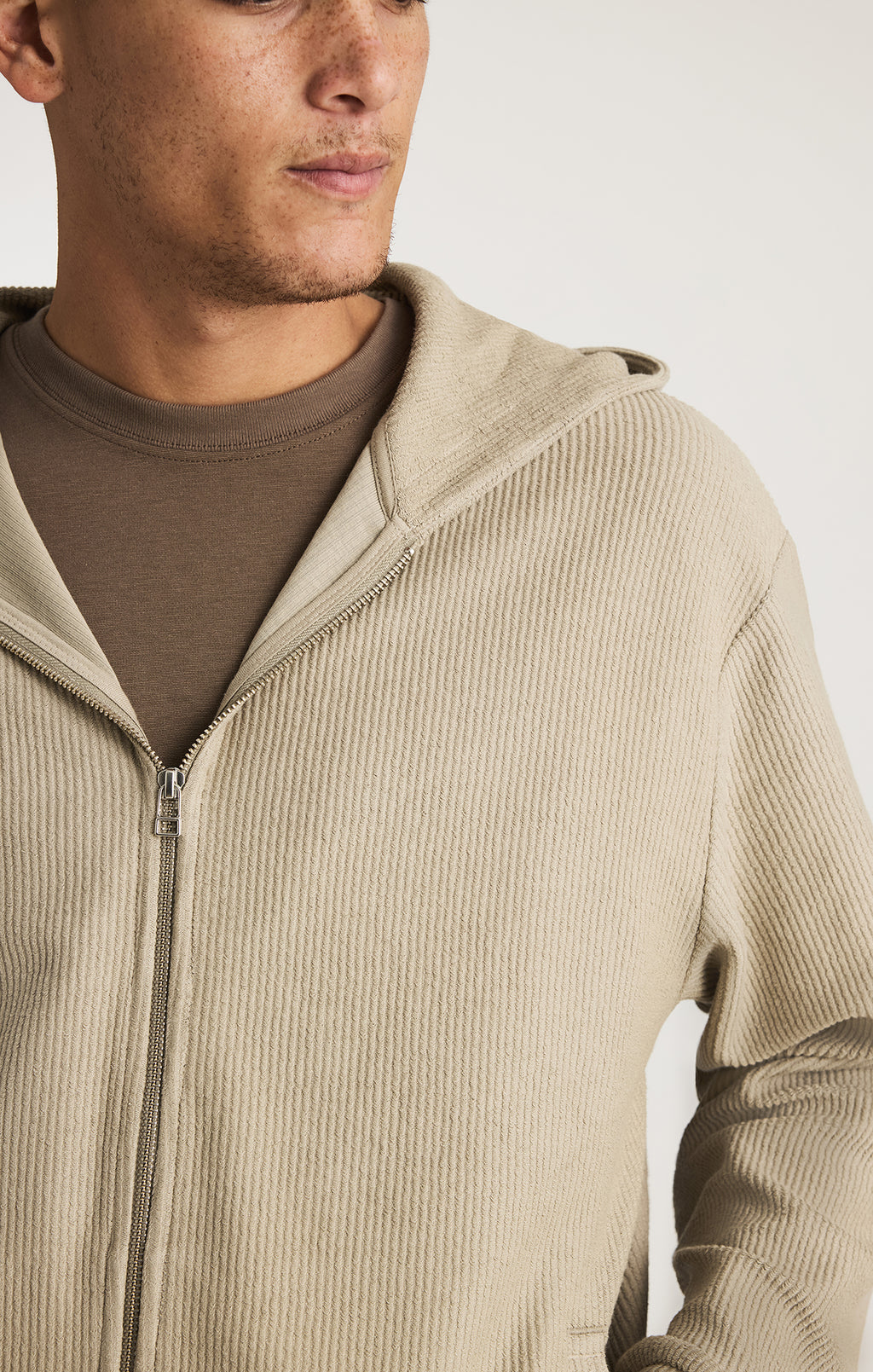 EDITION FULL ZIP HOODIE IN LONDON FOG