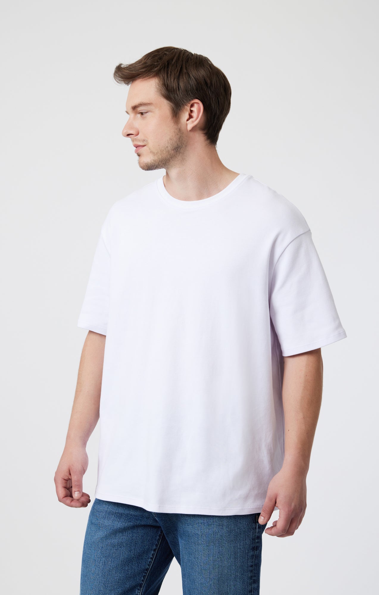 DROP SHOULDER T-SHIRT IN WHITE - Mavi Jeans