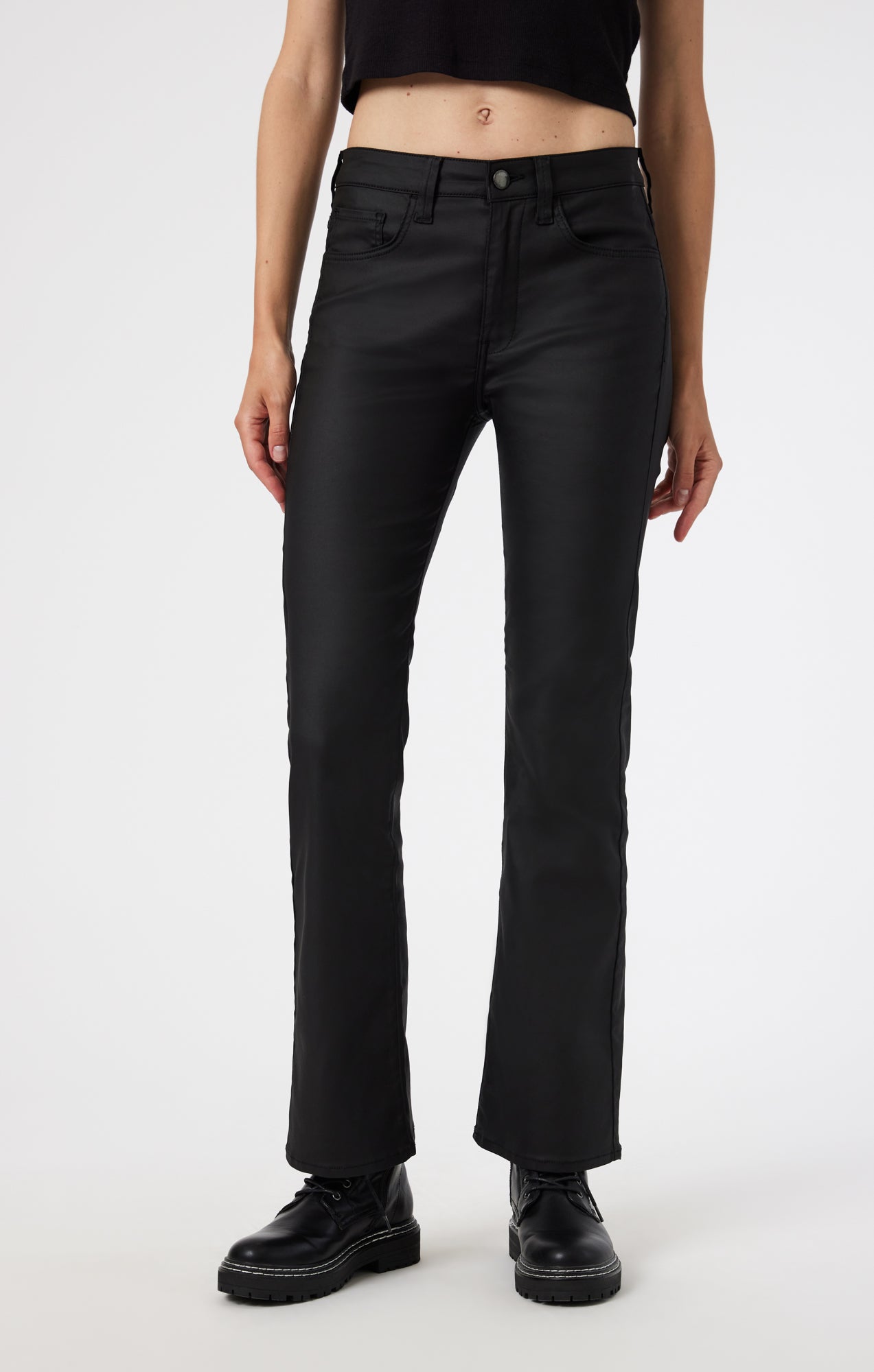 MARIA FLARE IN BLACK COATED - Mavi Jeans