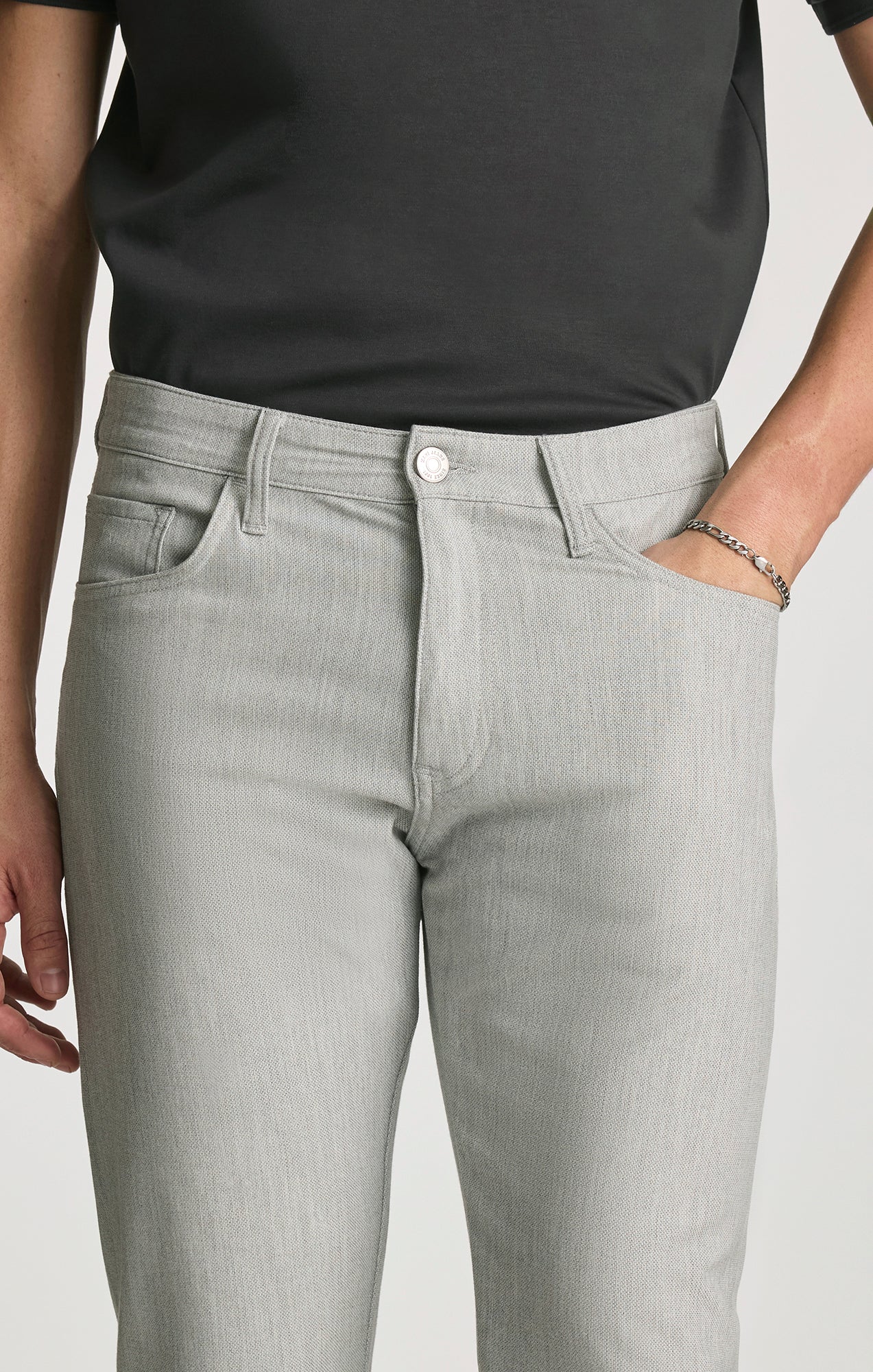 MARCUS SLIM STRAIGHT LEG IN PEWTER FANCY