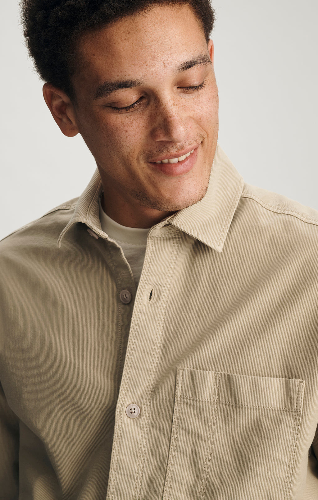 ONE POCKET OVERSHIRT IN FEATHER GRAY - Mavi Jeans