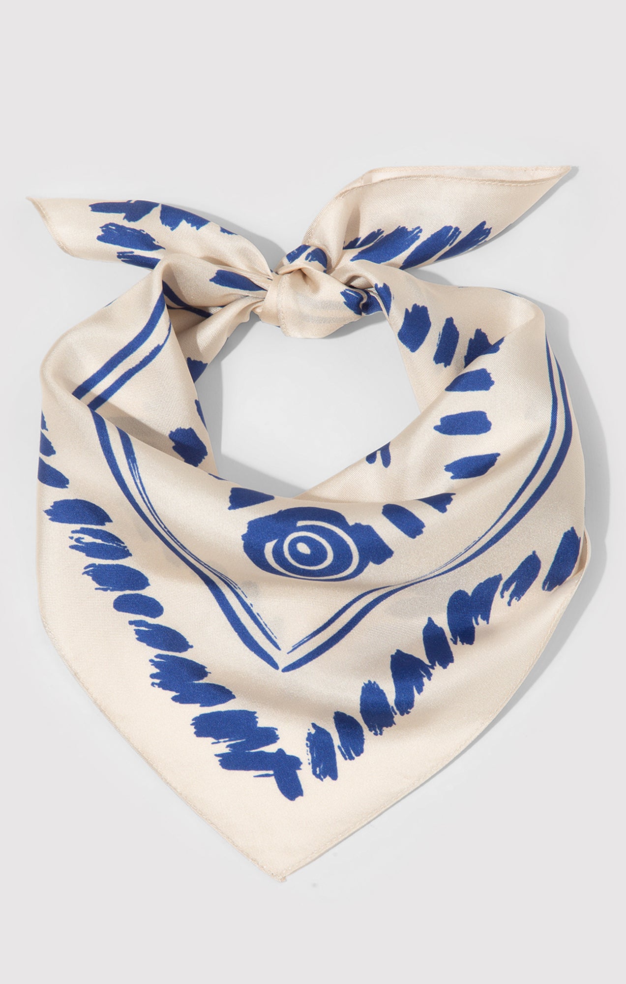 SMALL SILK SUN BANDANA IN ANTIQUE WHITE - Mavi Jeans