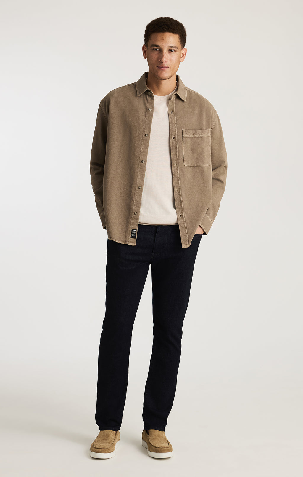 ONE POCKET BUTTON-UP SHIRT IN WALNUT