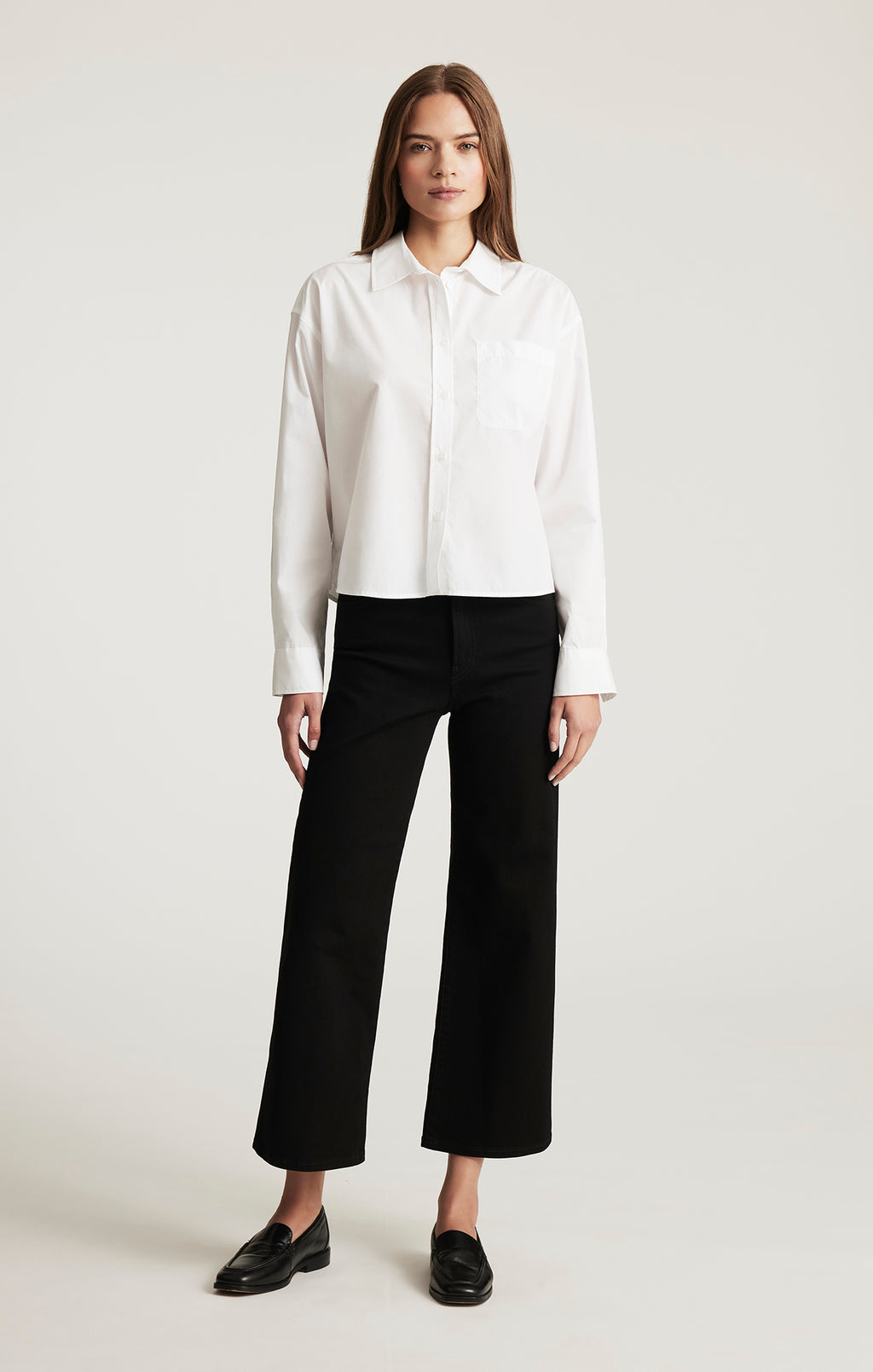 ONE POCKET BUTTON-UP SHIRT IN WHITE
