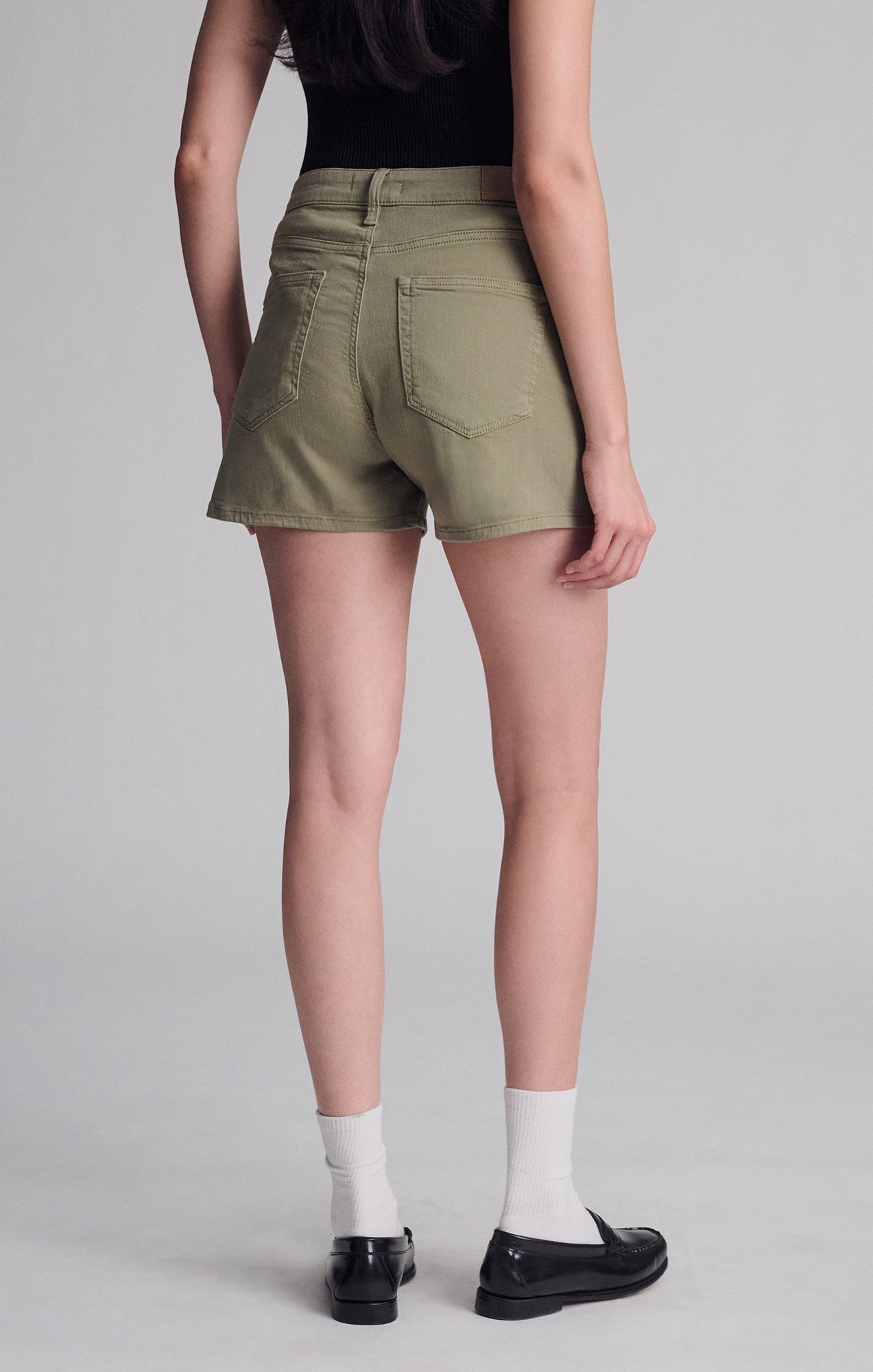 HEIDI STRAIGHT LEG SHORTS IN GREEN FLEX BLUE - Mavi Jeans