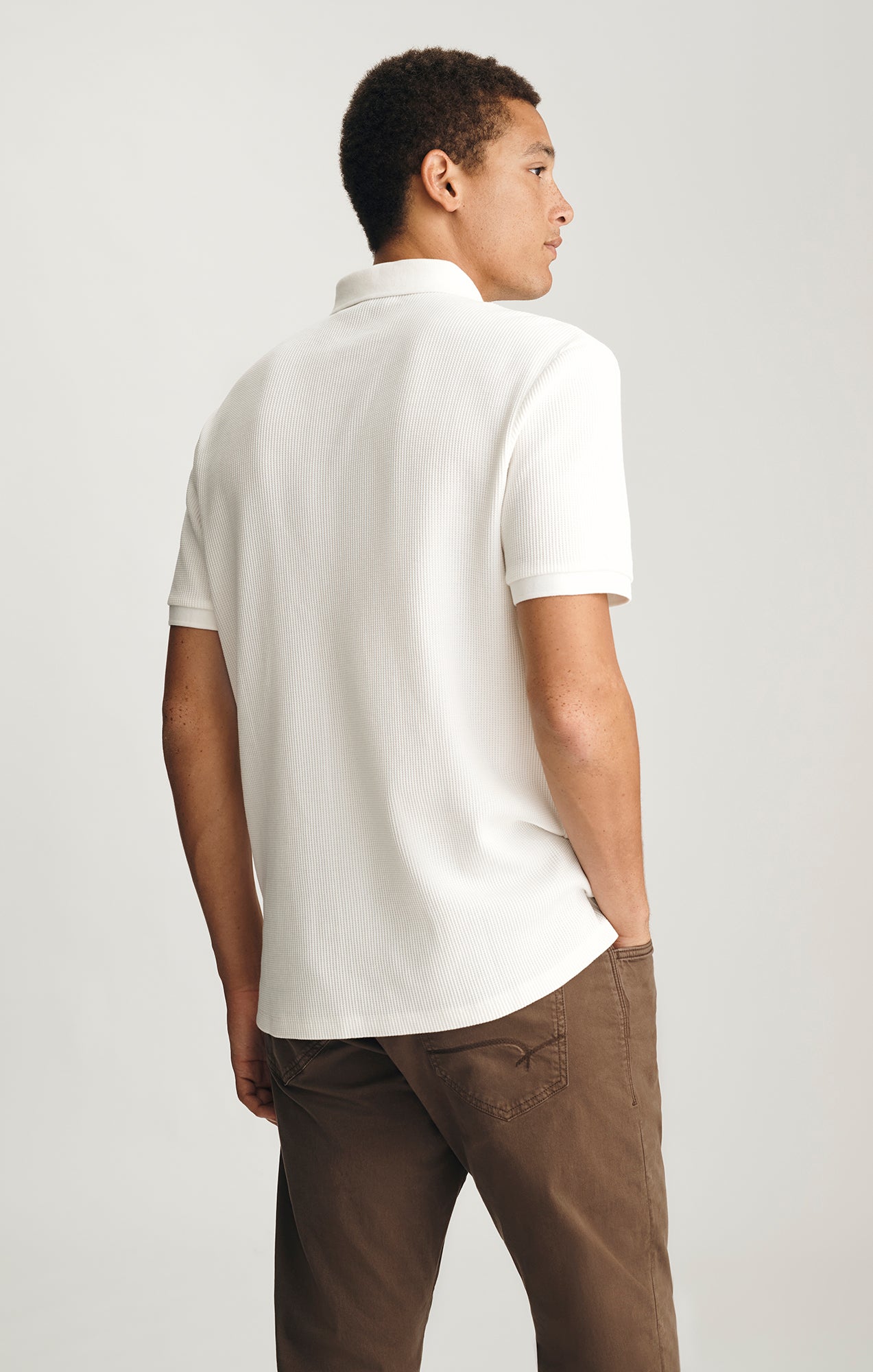 POLO T-SHIRT IN ANTIQUE WHITE
