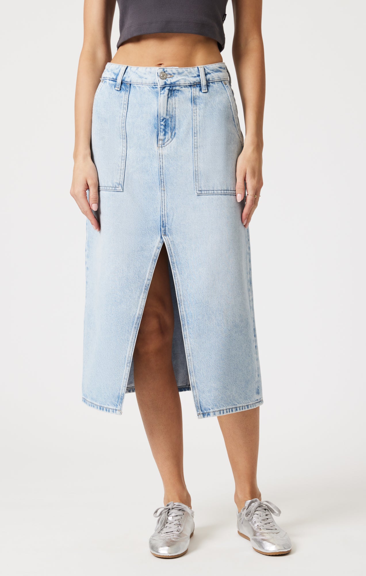 Mavi Women's Savina Denim Skirt In Bleached Well Blue – Mavi Jeans