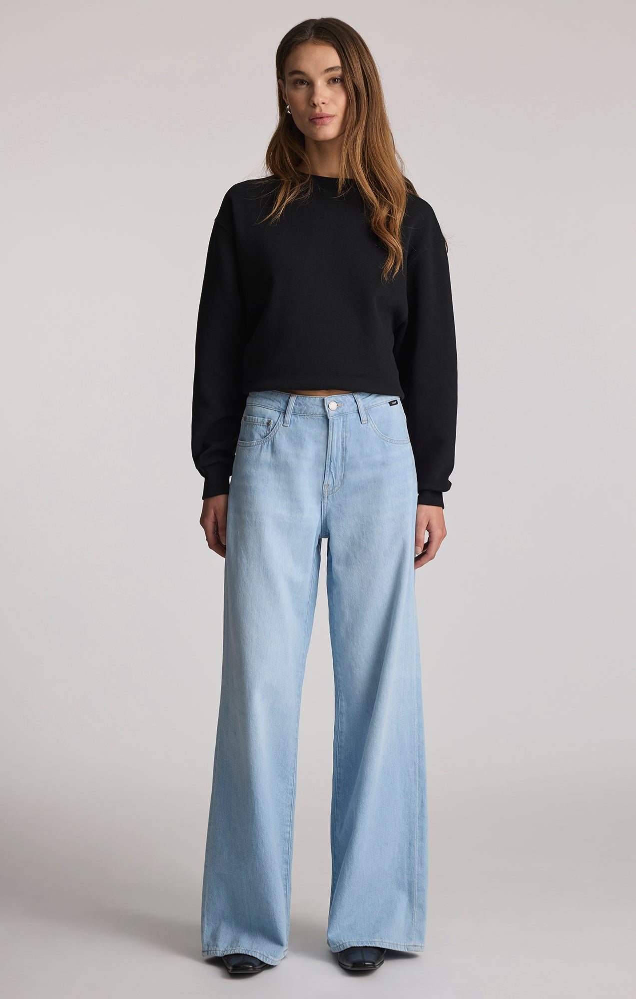 JOY WIDE LEG IN LIGHT LINEN DENIM - Mavi Jeans