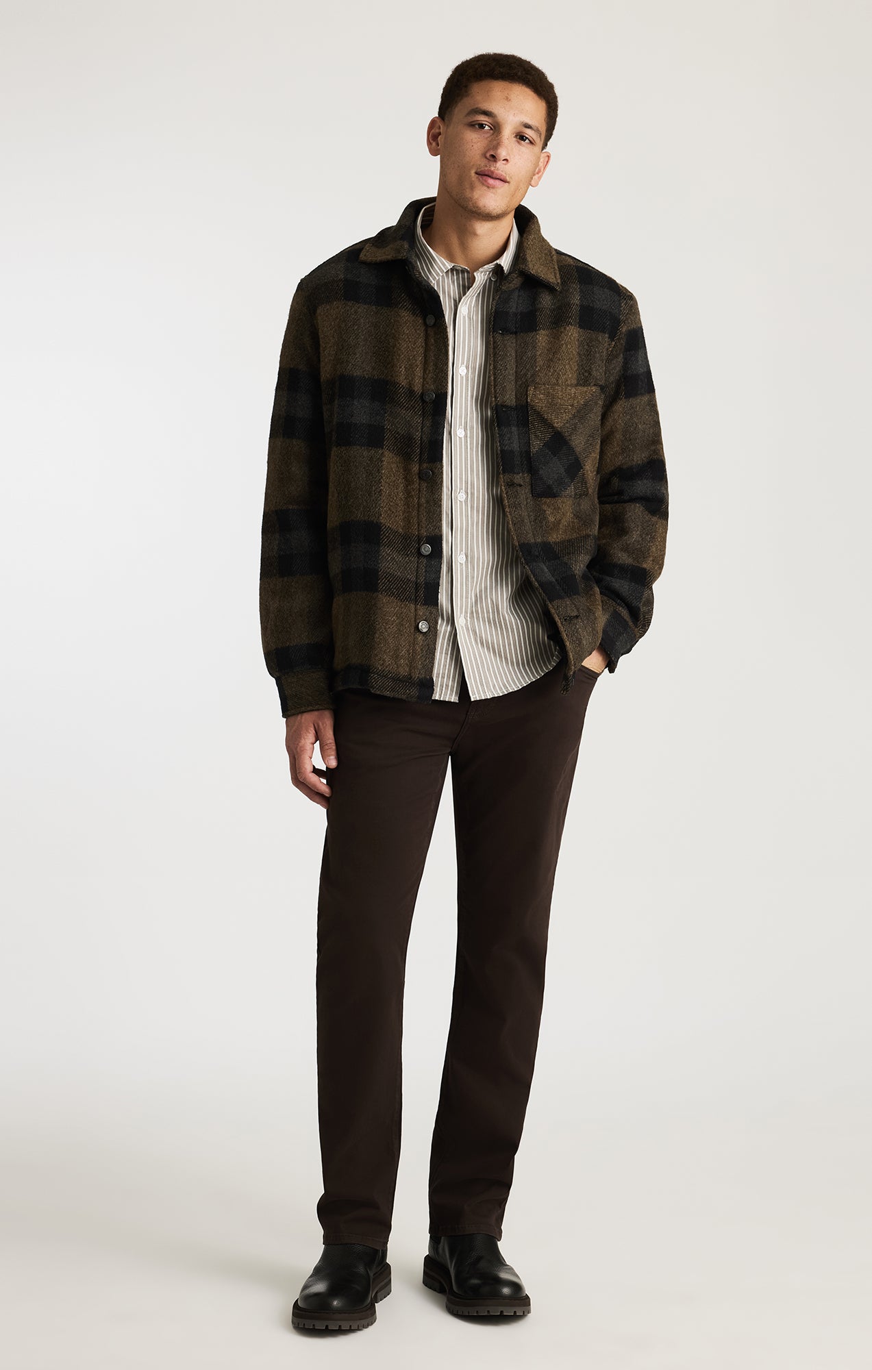Mavi Men's Plaid Shirt Jacket In Black – Mavi Jeans