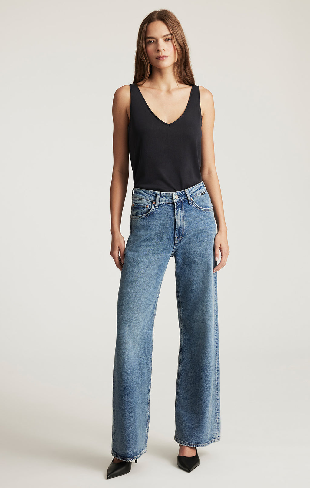 FLORIDA WIDE LEG IN DARK USED CLASSIC BLUE - Mavi Jeans