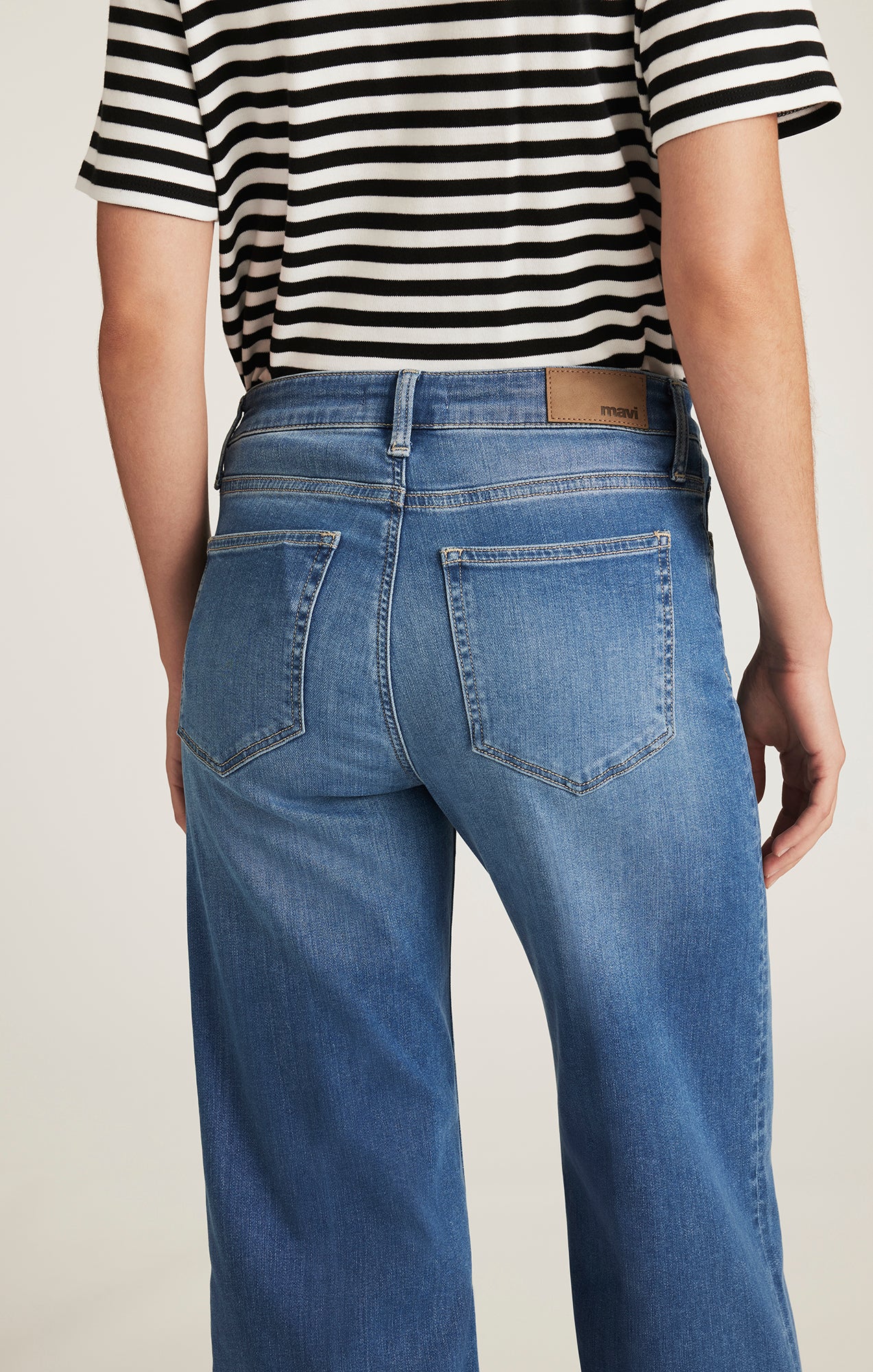 PALOMA WIDE LEG IN LIGHT BRUSHED FEATHER LUXE - Mavi Jeans