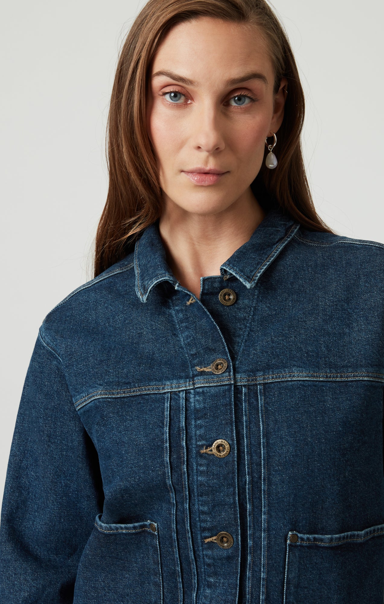 LAUREL DENIM JACKET IN DARK BLUE DENIM - Mavi Jeans