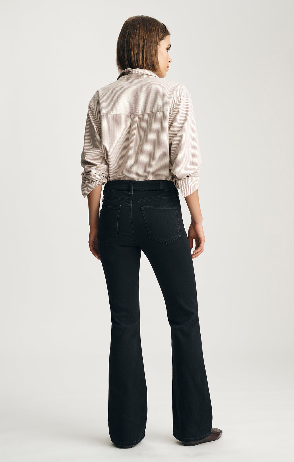 VICKY BOOTCUT IN DARK SMOKE FEATHER LUXE