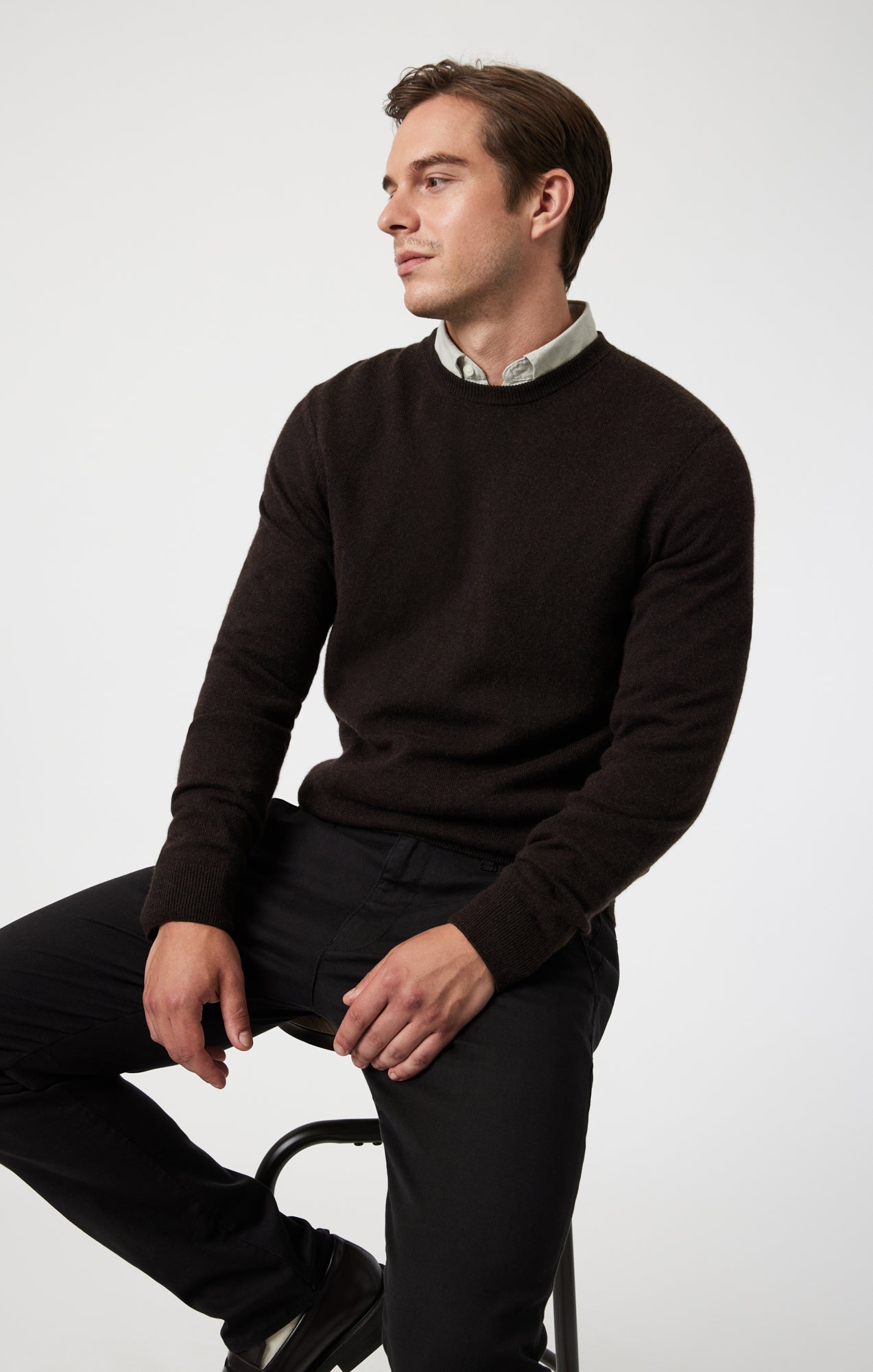 MILTON SLIM STRAIGHT CHINO IN BLACK LUXE TWILL - Mavi Jeans