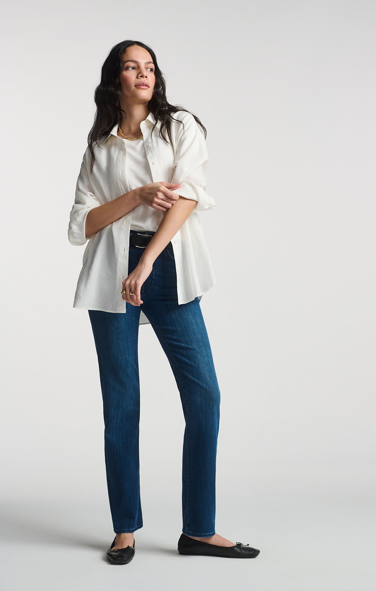 LUXE TOUCH BUTTON-UP SHIRT IN ANTIQUE WHITE - Mavi Jeans